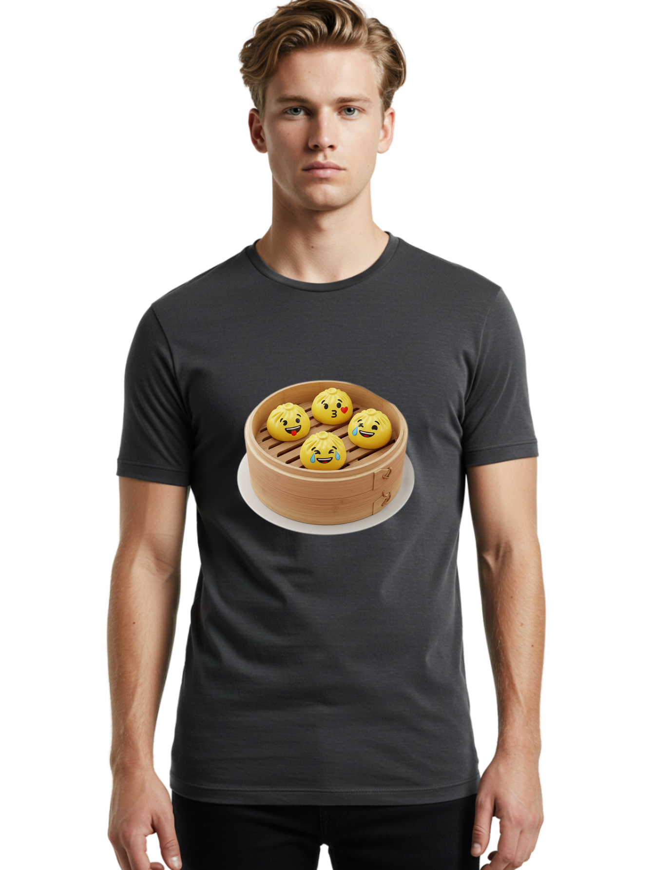 Emoji-Dumplings Men'S Graphic Tee, 100% Cotton, Comfortable Casual Summer Wear, Machine Washable, Vintage Camera, Old Camera, Antique Camera, Black Camera, Classic Photography, Photography Equipment, Nostalgic Device, Film Camera, Camera Art Baf057