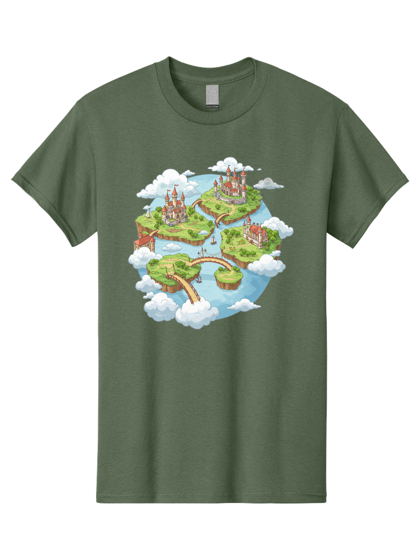 Floating-Islands-With-Castles Men'S Graphic Tee, 100% Cotton, Comfortable Casual Summer Wear, Machine Washable, Vintage Camera, Old Camera, Antique Camera, Black Camera, Classic Photography, Photography Equipment, Nostalgic Device, Baf074