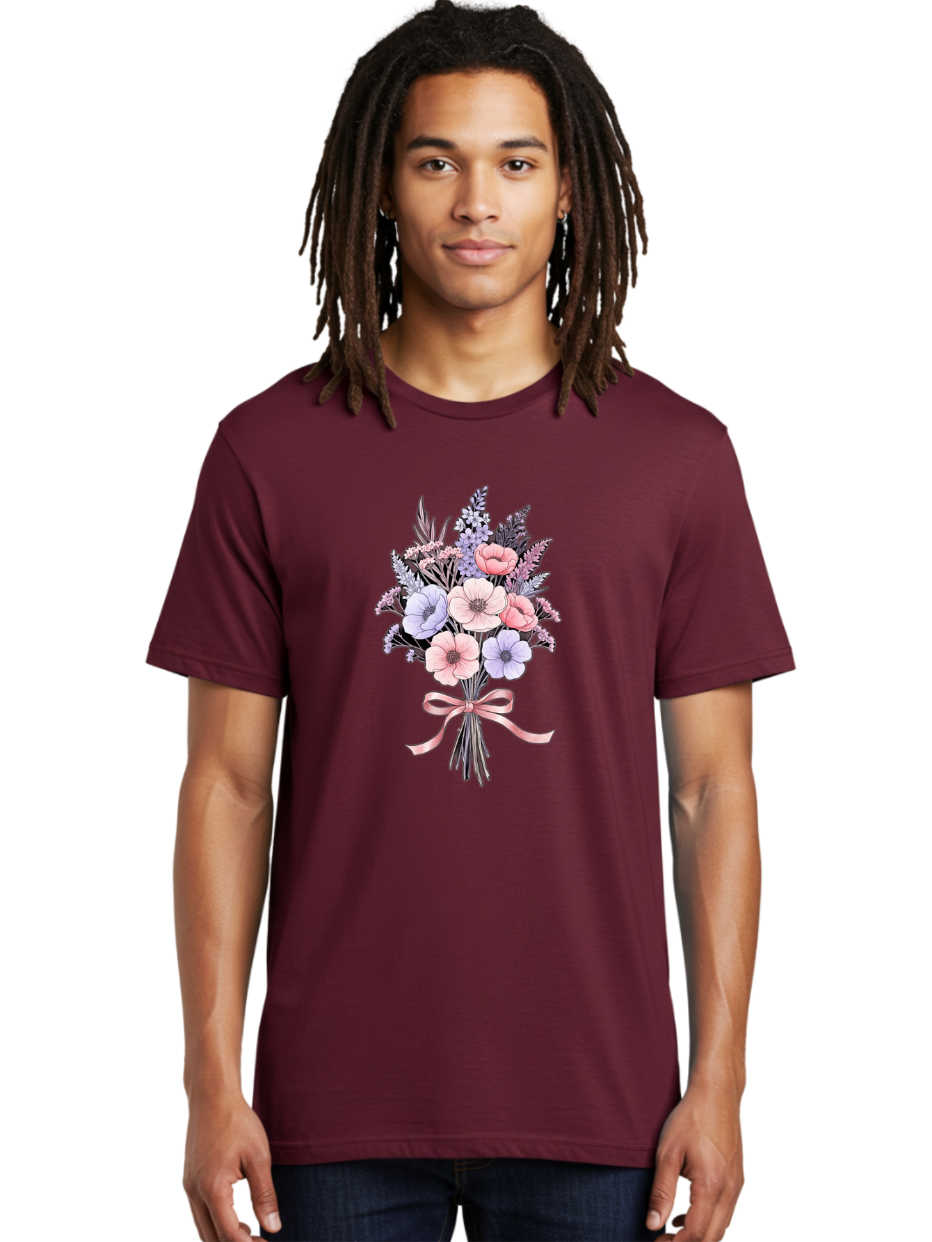 Floral-Bouquet-1 Men'S Graphic Tee, 100% Cotton, Comfortable Casual Summer Wear, Machine Washable, Vintage Camera, Old Camera, Antique Camera, Black Camera, Classic Photography, Photography Equipment, Nostalgic Device, Film Camera, Camera Art Baf076