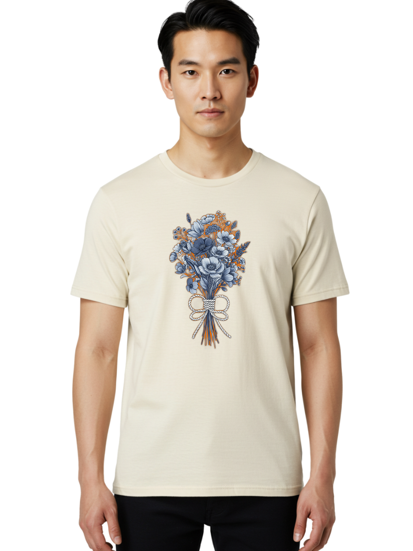 Floral-Bouquet-2 Men'S Graphic Tee, 100% Cotton, Comfortable Casual Summer Wear, Machine Washable, Vintage Camera, Old Camera, Antique Camera, Black Camera, Classic Photography, Photography Equipment, Nostalgic Device, Film Camera, Camera Art Baf077