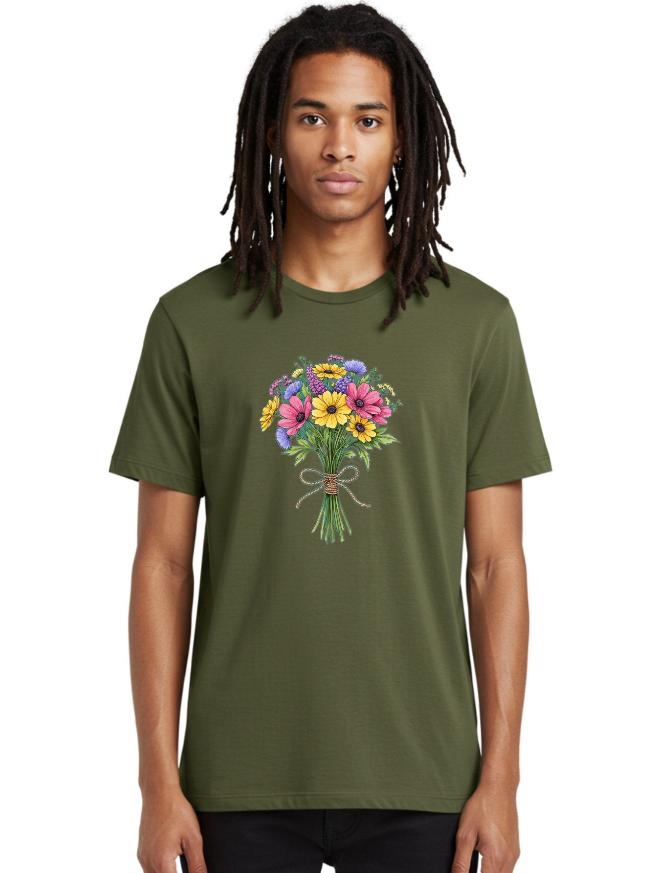 Floral-Bouquet-5 Men'S Graphic Tee, 100% Cotton, Comfortable Casual Summer Wear, Machine Washable, Vintage Camera, Old Camera, Antique Camera, Black Camera, Classic Photography, Photography Equipment, Nostalgic Device, Film Camera, Camera Art Baf080