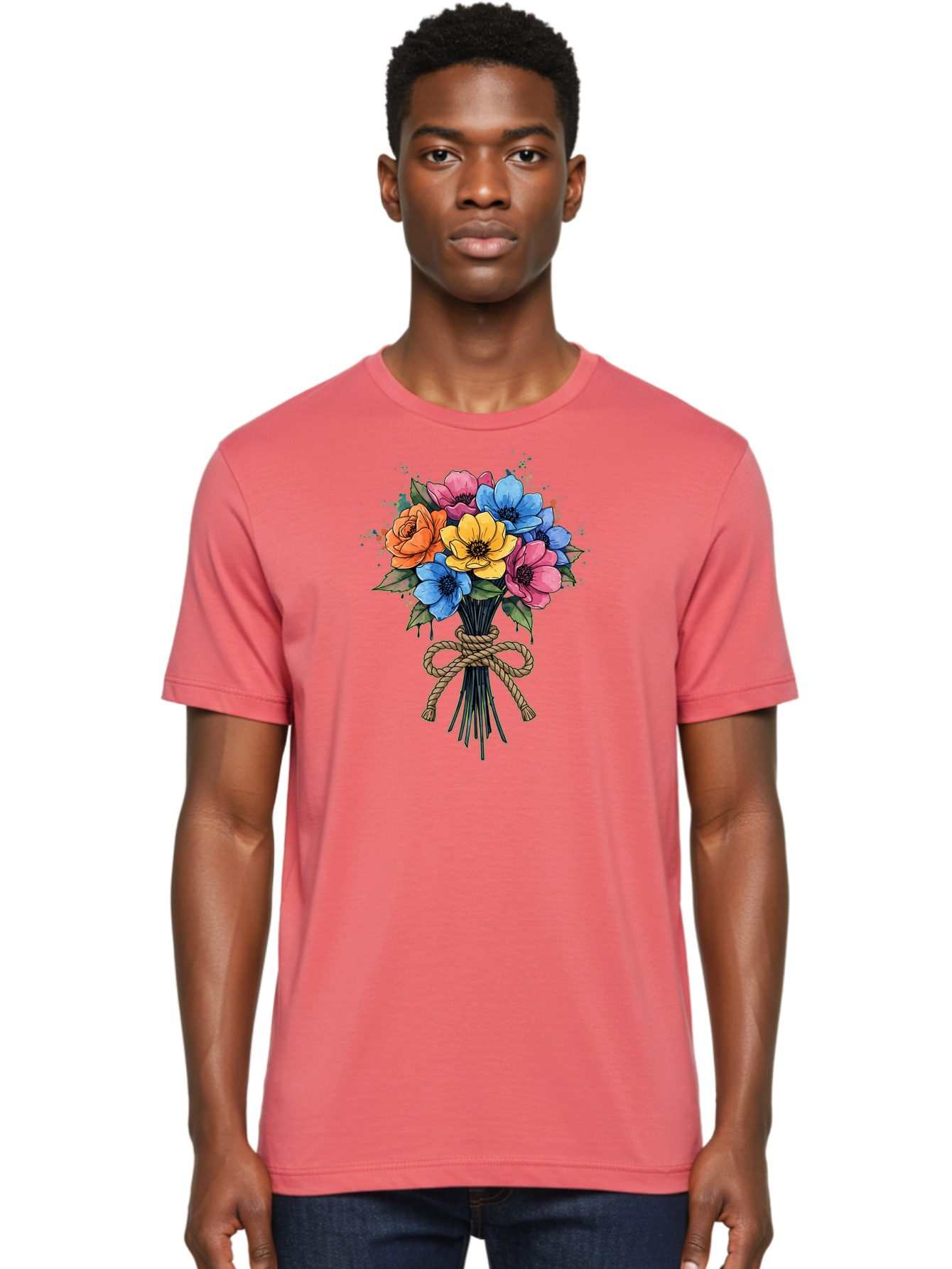 Floral-Bouquet Men'S Graphic Tee, 100% Cotton, Comfortable Casual Summer Wear, Machine Washable, Vintage Camera, Old Camera, Antique Camera, Black Camera, Classic Photography, Photography Equipment, Nostalgic Device, Film Camera, Camera Art Baf083