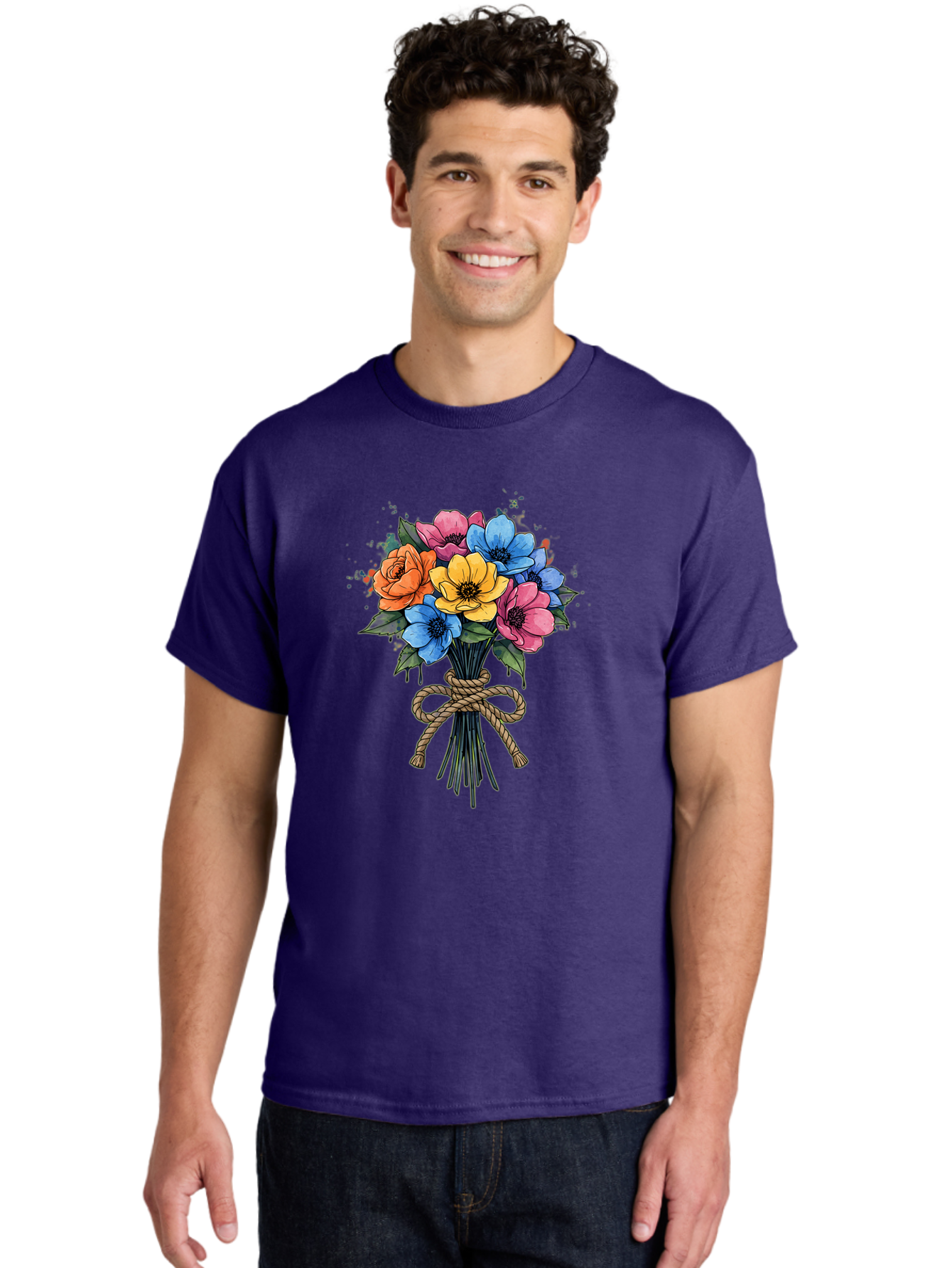 Floral-Bouquet Men'S Graphic Tee, 100% Cotton, Comfortable Casual Summer Wear, Machine Washable, Vintage Camera, Old Camera, Antique Camera, Black Camera, Classic Photography, Photography Equipment, Nostalgic Device, Film Camera, Camera Art Baf083