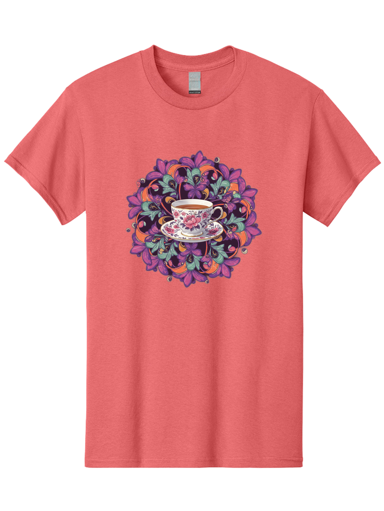 Floral-Tea-Cup Men'S Graphic Tee, 100% Cotton, Comfortable Casual Summer Wear, Machine Washable, Vintage Camera, Old Camera, Antique Camera, Black Camera, Classic Photography, Photography Equipment, Nostalgic Device, Film Camera, Camera Art Baf086
