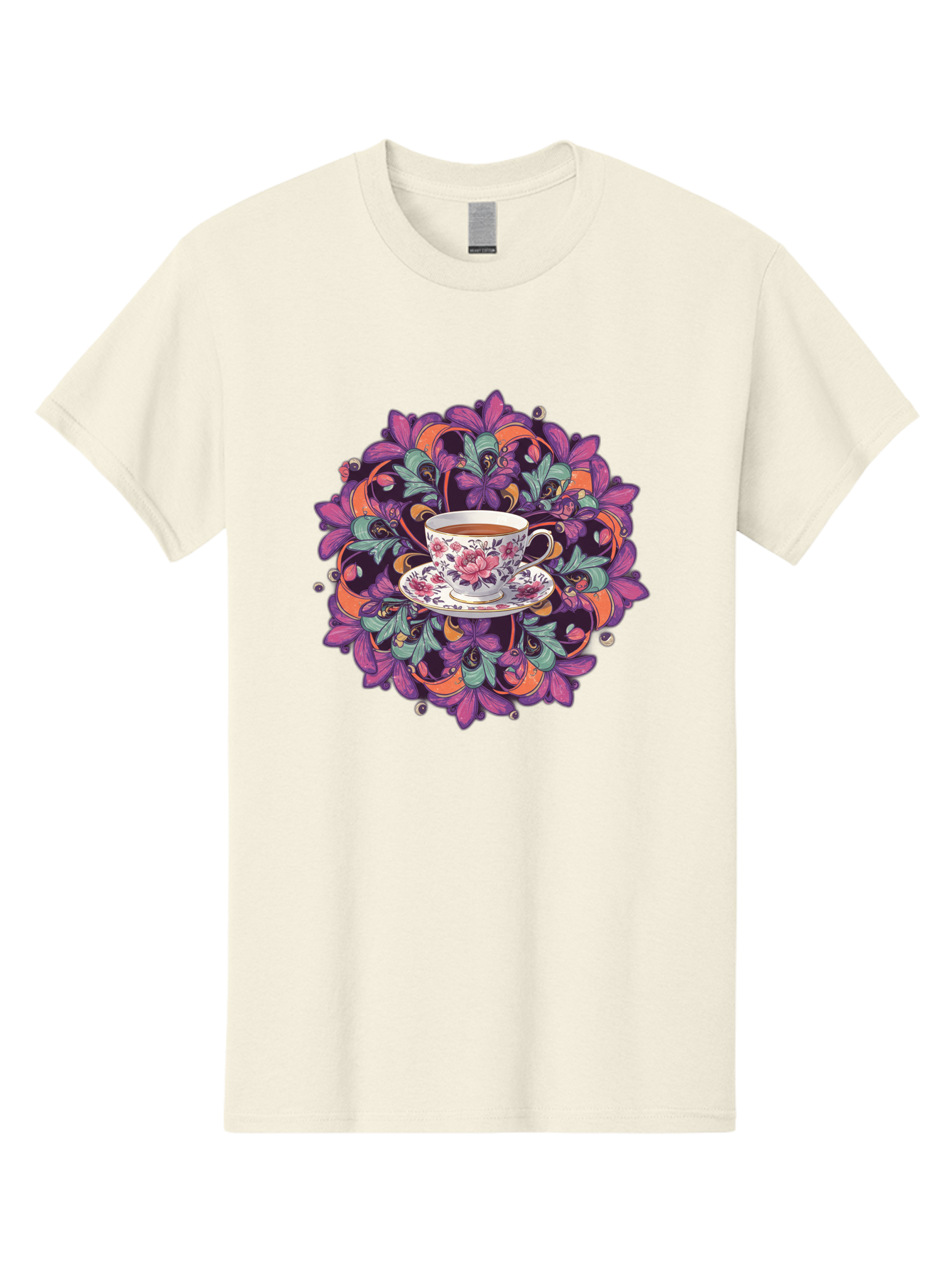 Floral-Tea-Cup Men'S Graphic Tee, 100% Cotton, Comfortable Casual Summer Wear, Machine Washable, Vintage Camera, Old Camera, Antique Camera, Black Camera, Classic Photography, Photography Equipment, Nostalgic Device, Film Camera, Camera Art Baf086