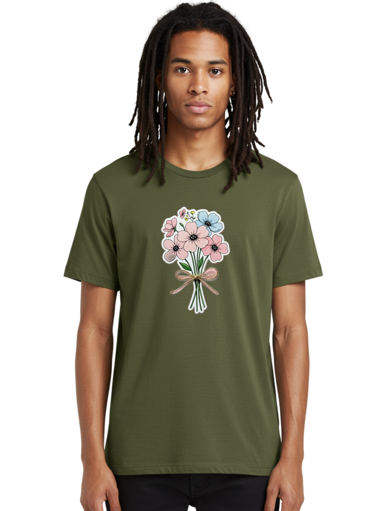 Flower-Bouquet-1 Men'S Graphic Tee, 100% Cotton, Comfortable Casual Summer Wear, Machine Washable, Vintage Camera, Old Camera, Antique Camera, Black Camera, Classic Photography, Photography Equipment, Nostalgic Device, Film Camera, Camera Art Baf088