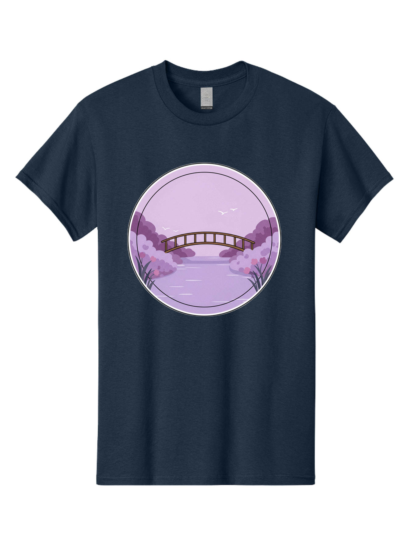 Footbridge-Over-Water Men'S Graphic Tee, 100% Cotton, Comfortable Casual Summer Wear, Machine Washable, Vintage Camera, Old Camera, Antique Camera, Black Camera, Classic Photography, Photography Equipment, Nostalgic Device, Film Camera, Baf094