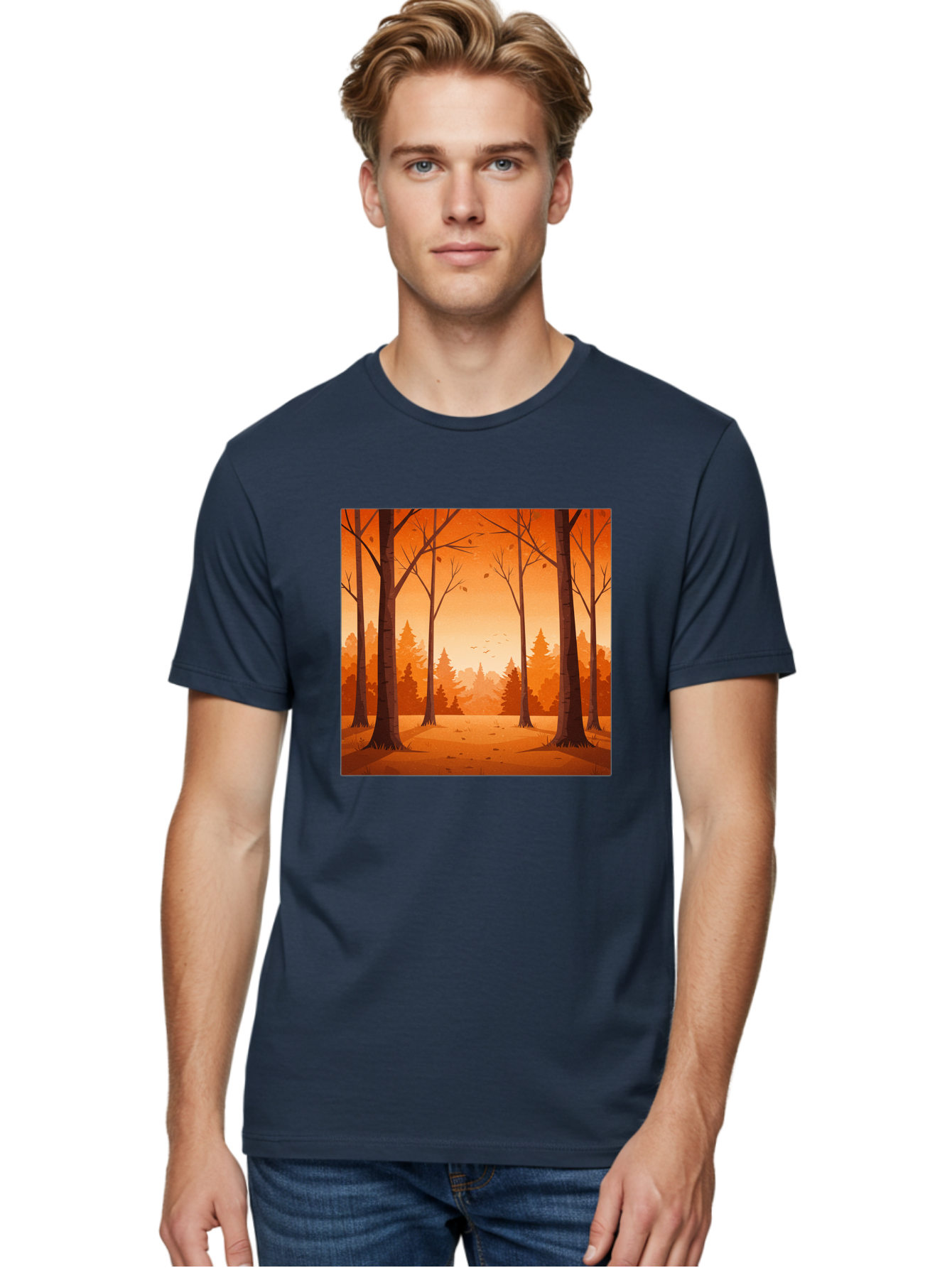 Forest-Landscape Men'S Graphic Tee, 100% Cotton, Comfortable Casual Summer Wear, Machine Washable, Vintage Camera, Old Camera, Antique Camera, Black Camera, Classic Photography, Photography Equipment, Nostalgic Device, Film Camera, Camera Art Baf098