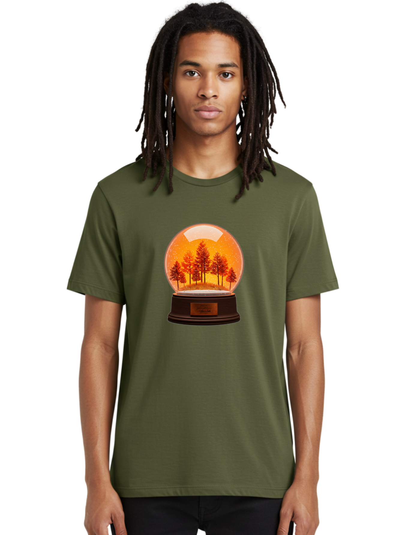 Forest-Snow-Globe Men'S Graphic Tee, 100% Cotton, Comfortable Casual Summer Wear, Machine Washable, Vintage Camera, Old Camera, Antique Camera, Black Camera, Classic Photography, Photography Equipment, Nostalgic Device, Film Camera, Camera Art Baf101