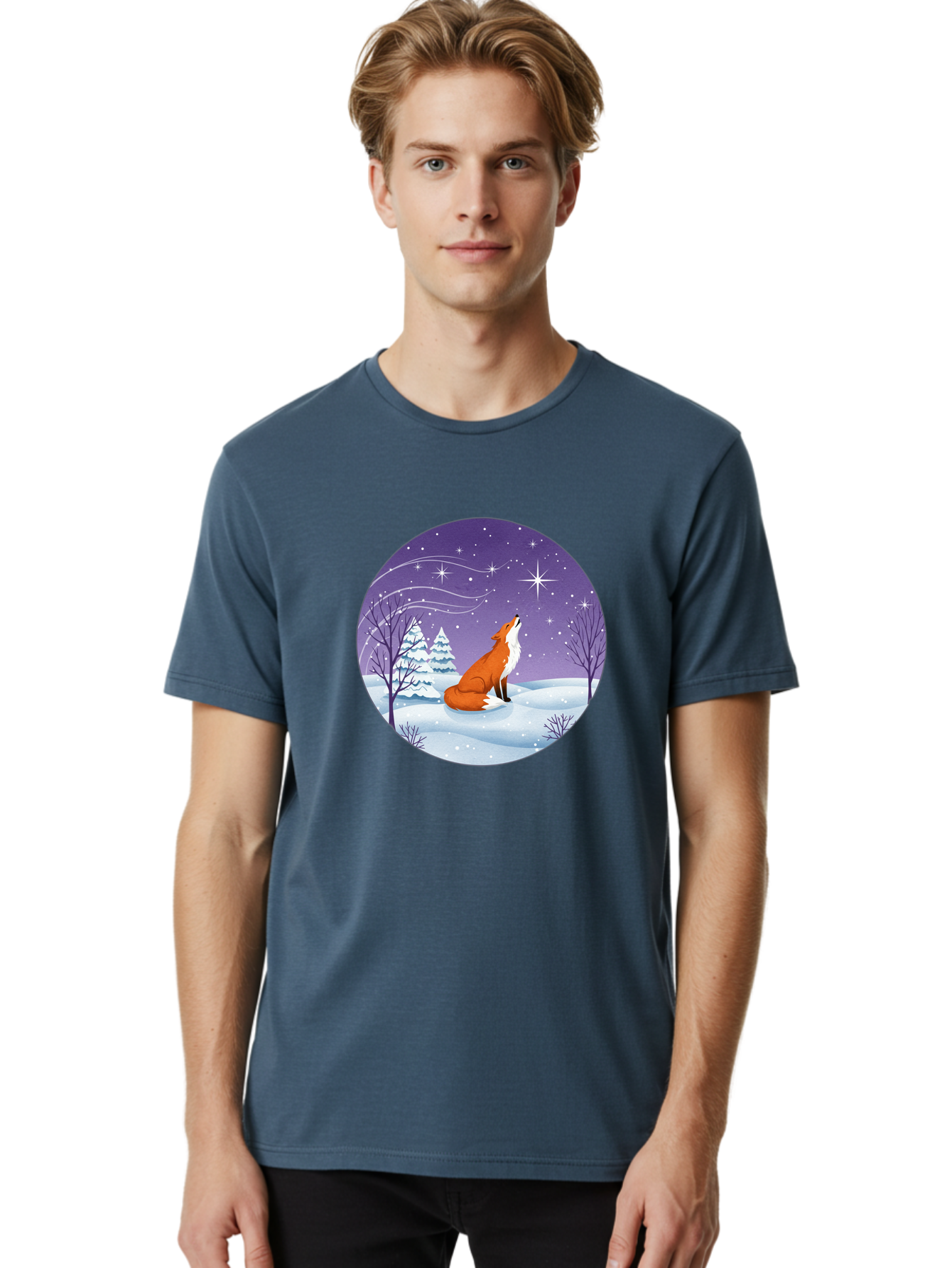 Fox-At-Night Men'S Graphic Tee, 100% Cotton, Comfortable Casual Summer Wear, Machine Washable, Vintage Camera, Old Camera, Antique Camera, Black Camera, Classic Photography, Photography Equipment, Nostalgic Device, Film Camera, Camera Art Baf107