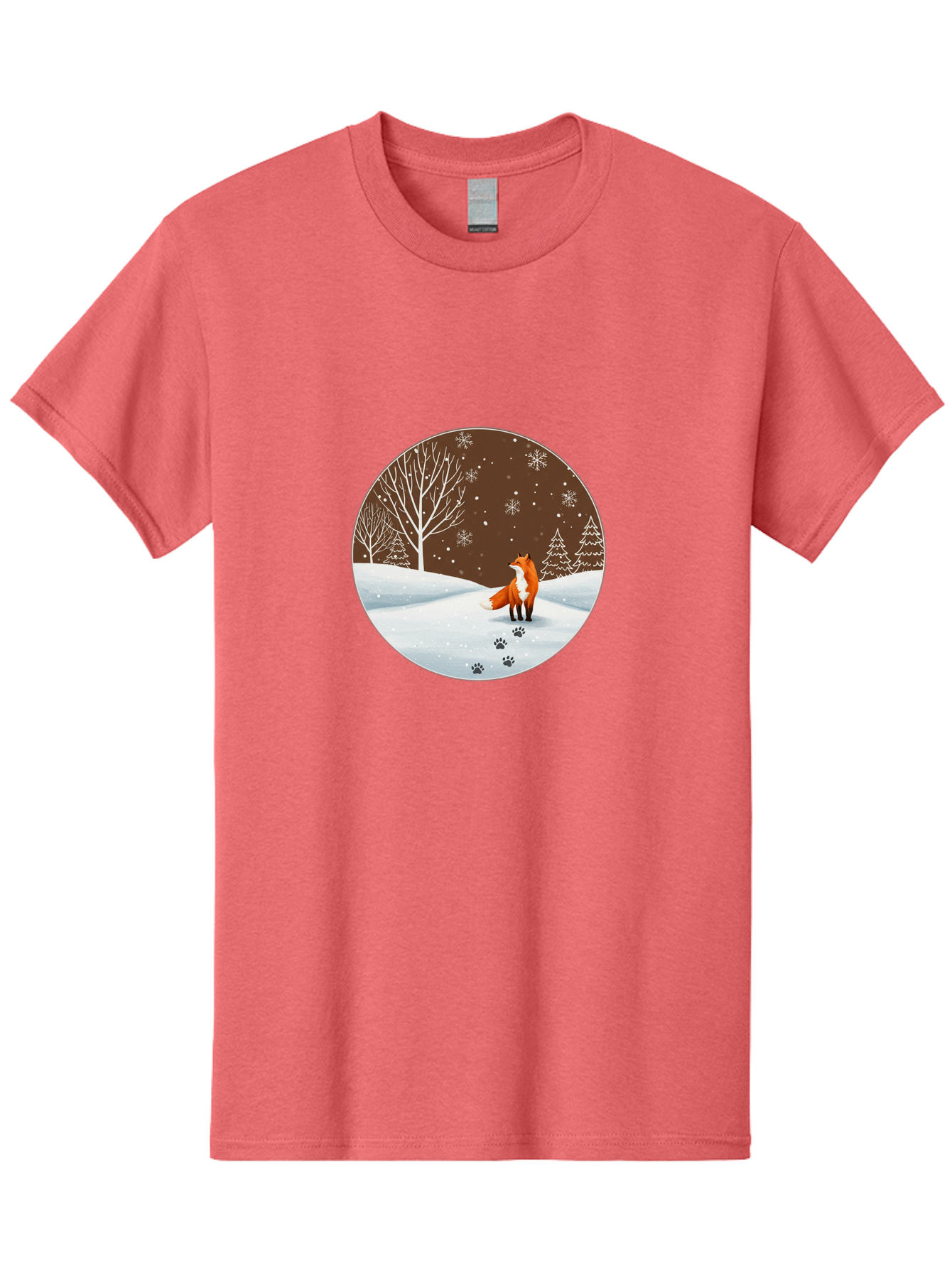 Fox-In-Winter-Scene-1 Men'S Graphic Tee, 100% Cotton, Comfortable Casual Summer Wear, Machine Washable, Vintage Camera, Old Camera, Antique Camera, Black Camera, Classic Photography, Photography Equipment, Nostalgic Device, Film Camera, Baf110