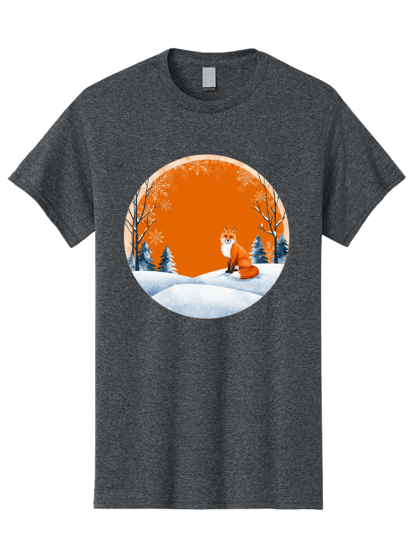 Fox-In-Winter-Scene Men'S Graphic Tee, 100% Cotton, Comfortable Casual Summer Wear, Machine Washable, Vintage Camera, Old Camera, Antique Camera, Black Camera, Classic Photography, Photography Equipment, Nostalgic Device, Film Camera, Baf111