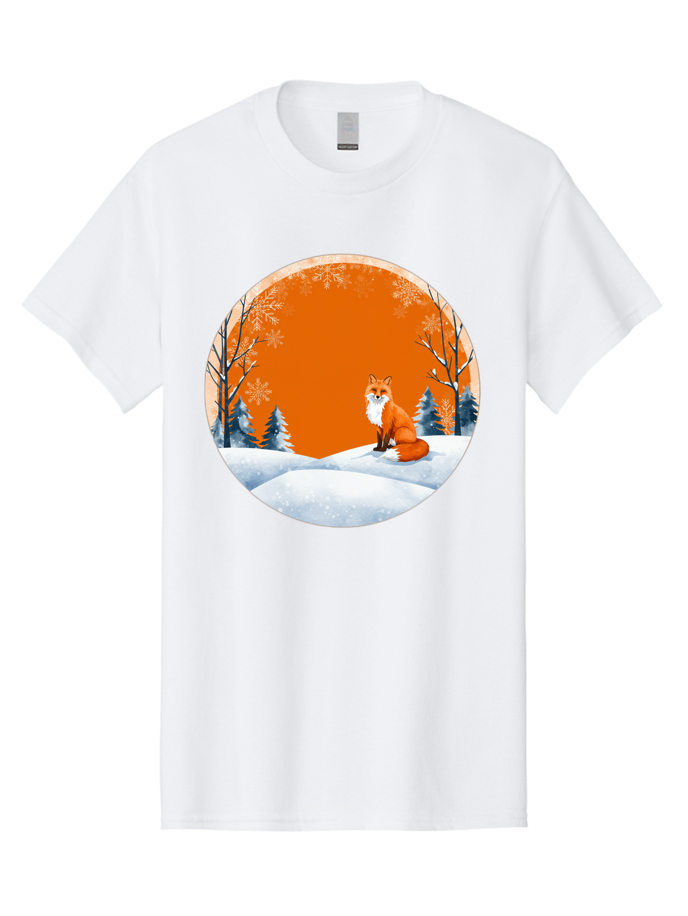 Fox-In-Winter-Scene Men'S Graphic Tee, 100% Cotton, Comfortable Casual Summer Wear, Machine Washable, Vintage Camera, Old Camera, Antique Camera, Black Camera, Classic Photography, Photography Equipment, Nostalgic Device, Film Camera, Baf111