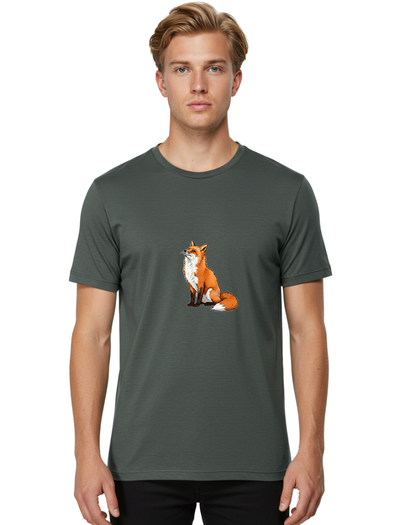 Fox Men'S Graphic Tee, 100% Cotton, Comfortable Casual Summer Wear, Machine Washable, Vintage Camera, Old Camera, Antique Camera, Black Camera, Classic Photography, Photography Equipment, Nostalgic Device, Film Camera, Camera Art Baf113