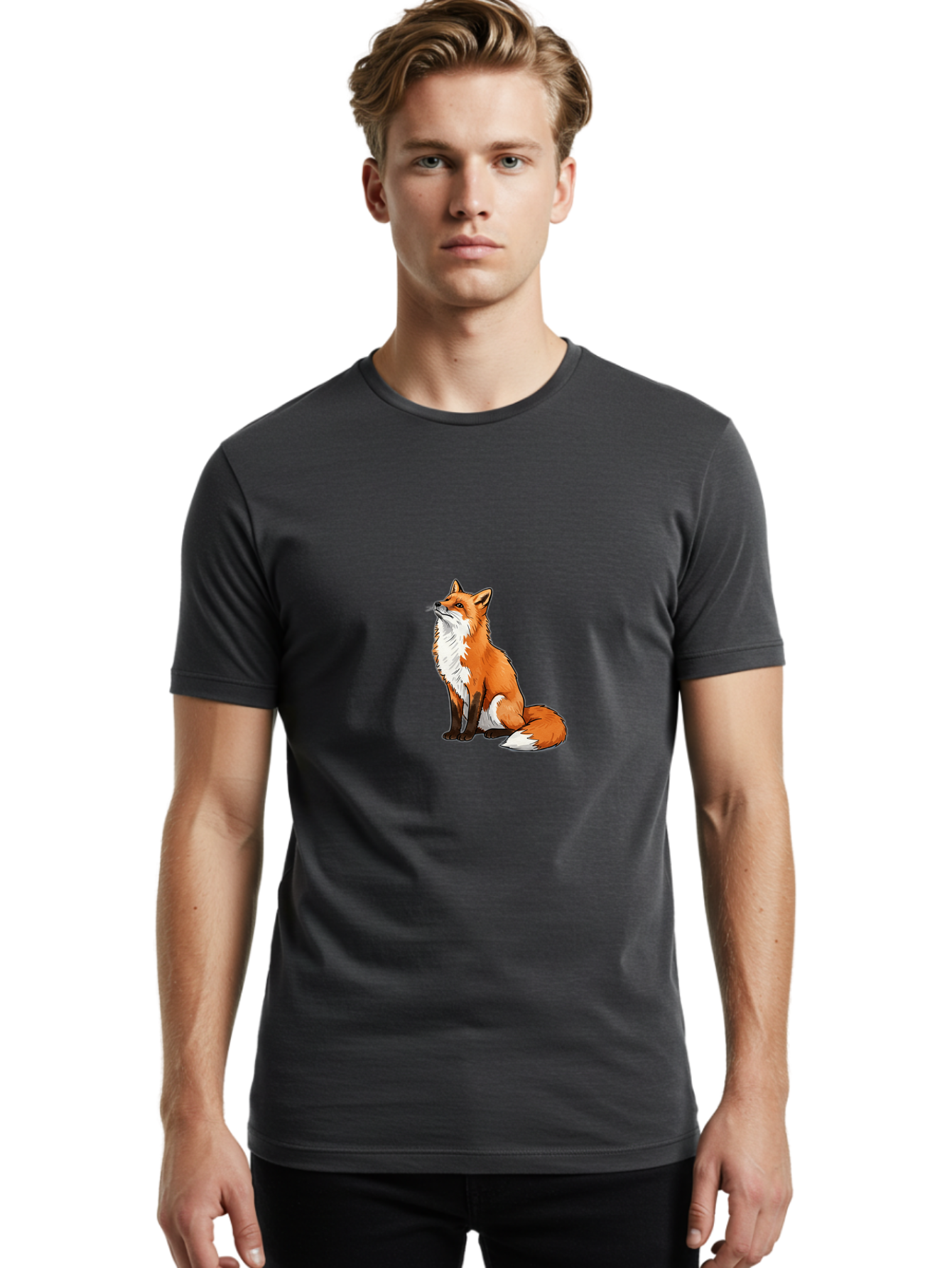 Fox Men'S Graphic Tee, 100% Cotton, Comfortable Casual Summer Wear, Machine Washable, Vintage Camera, Old Camera, Antique Camera, Black Camera, Classic Photography, Photography Equipment, Nostalgic Device, Film Camera, Camera Art Baf113