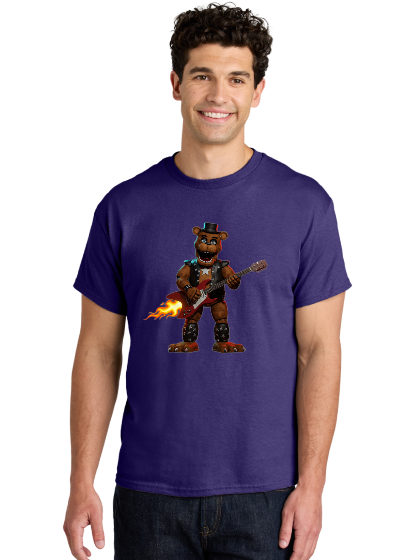 Freddy-Fazbear-3 Men'S Graphic Tee, 100% Cotton, Comfortable Casual Summer Wear, Machine Washable, Vintage Camera, Old Camera, Antique Camera, Black Camera, Classic Photography, Photography Equipment, Nostalgic Device, Film Camera, Camera Art Baf116