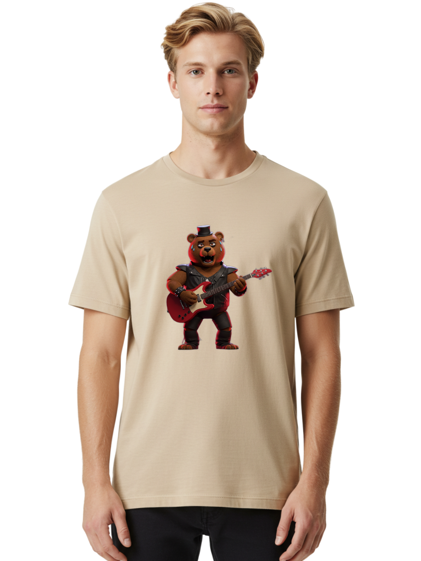 Freddy-Fazbear-4 Men'S Graphic Tee, 100% Cotton, Comfortable Casual Summer Wear, Machine Washable, Vintage Camera, Old Camera, Antique Camera, Black Camera, Classic Photography, Photography Equipment, Nostalgic Device, Film Camera, Camera Art Baf117