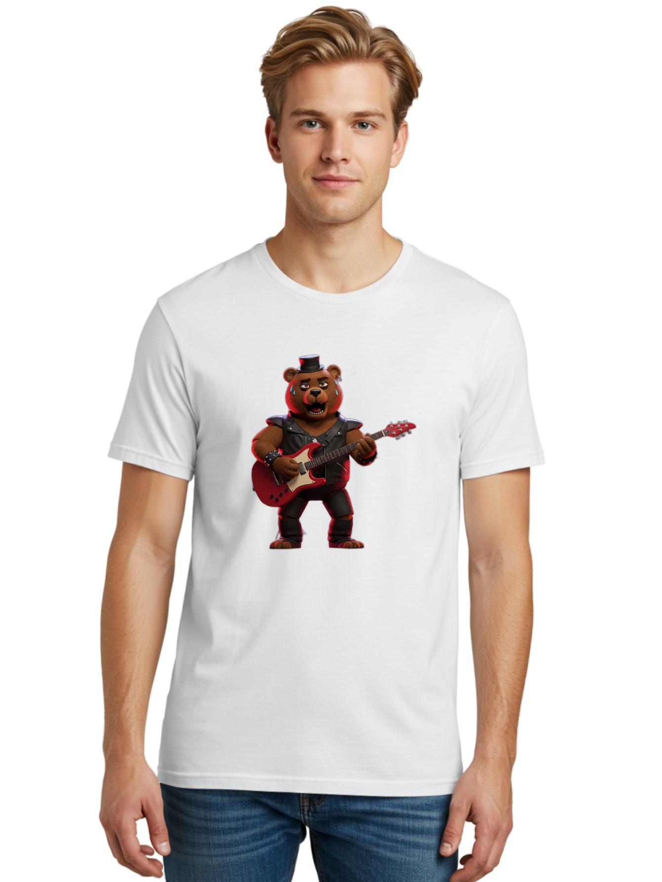 Freddy-Fazbear-4 Men'S Graphic Tee, 100% Cotton, Comfortable Casual Summer Wear, Machine Washable, Vintage Camera, Old Camera, Antique Camera, Black Camera, Classic Photography, Photography Equipment, Nostalgic Device, Film Camera, Camera Art Baf117