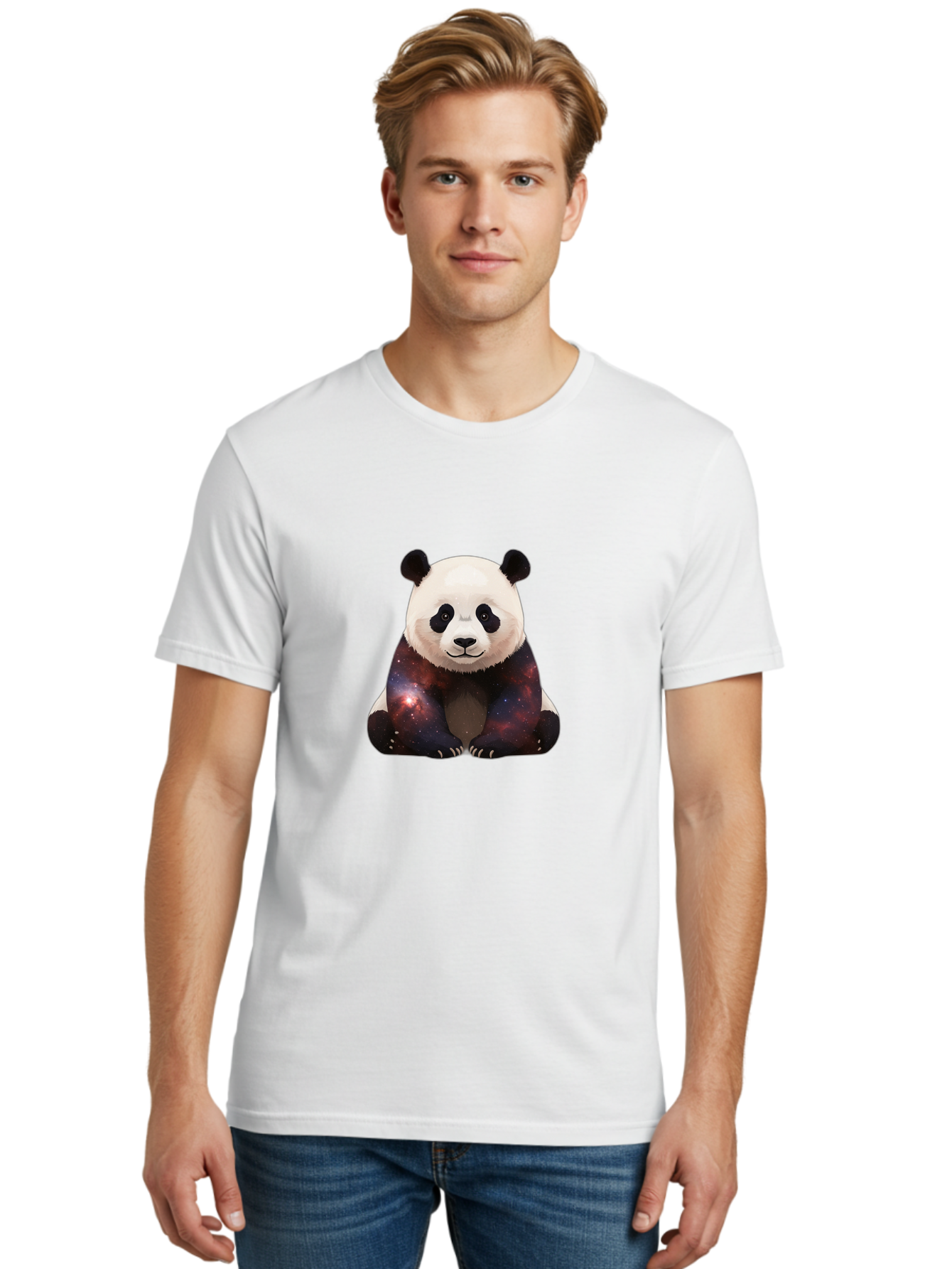 Galaxy-Panda-1 Men'S Graphic Tee, 100% Cotton, Comfortable Casual Summer Wear, Machine Washable, Vintage Camera, Old Camera, Antique Camera, Black Camera, Classic Photography, Photography Equipment, Nostalgic Device, Film Camera, Camera Art Baf119