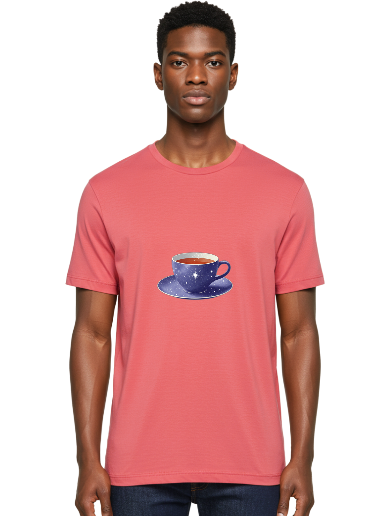 Galaxy-Tea-Cup Men'S Graphic Tee, 100% Cotton, Comfortable Casual Summer Wear, Machine Washable, Vintage Camera, Old Camera, Antique Camera, Black Camera, Classic Photography, Photography Equipment, Nostalgic Device, Film Camera, Camera Art Baf122
