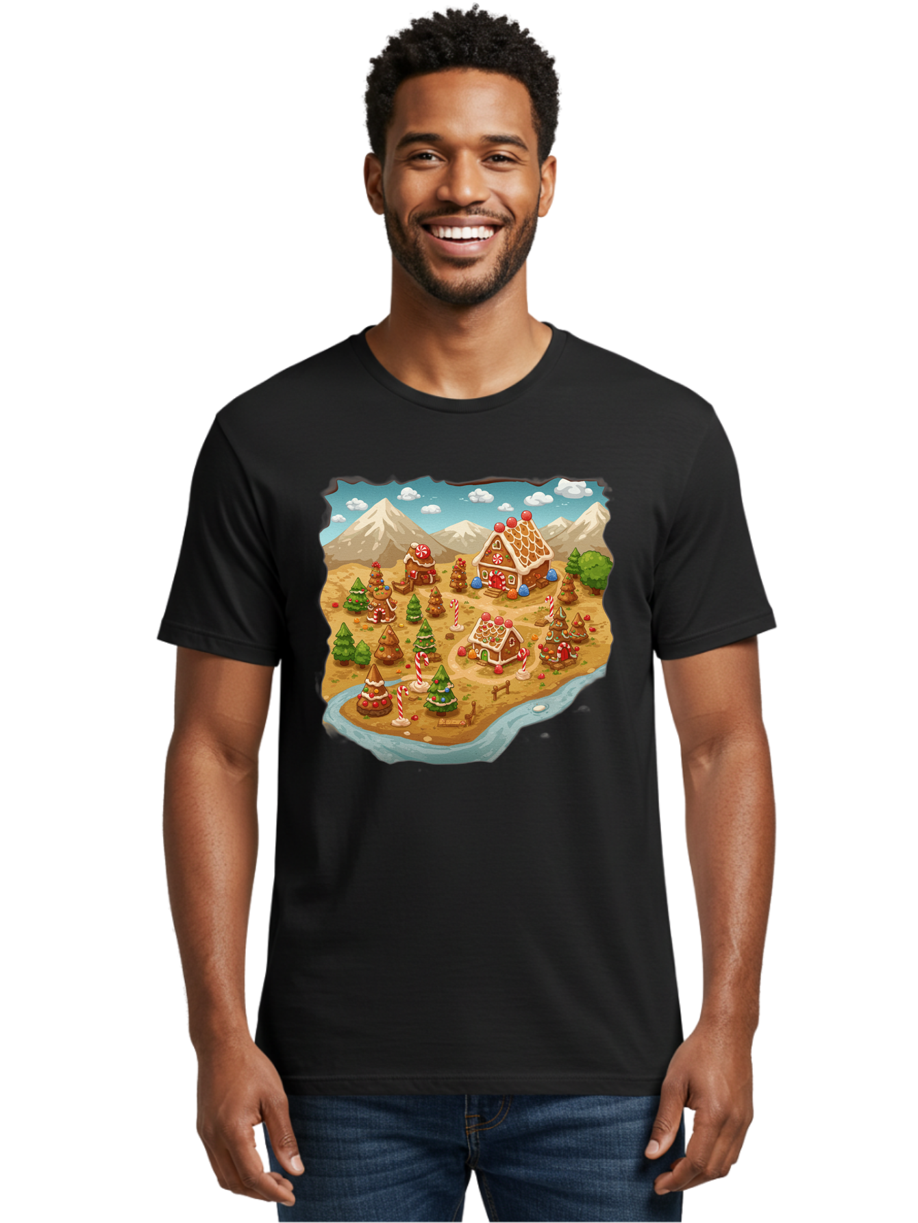 Gingerbread-Village Men'S Graphic Tee, 100% Cotton, Comfortable Casual Summer Wear, Machine Washable, Vintage Camera, Old Camera, Antique Camera, Black Camera, Classic Photography, Photography Equipment, Nostalgic Device, Film Camera, Baf129