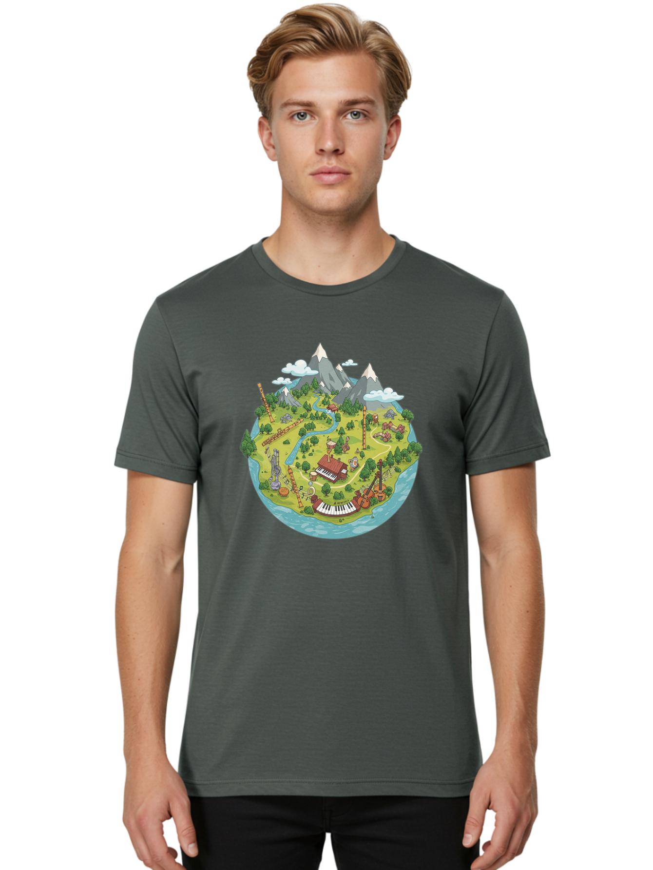 Island-Music-Scene Men'S Graphic Tee, 100% Cotton, Comfortable Casual Summer Wear, Machine Washable, Vintage Camera, Old Camera, Antique Camera, Black Camera, Classic Photography, Photography Equipment, Nostalgic Device, Film Camera, Baf153