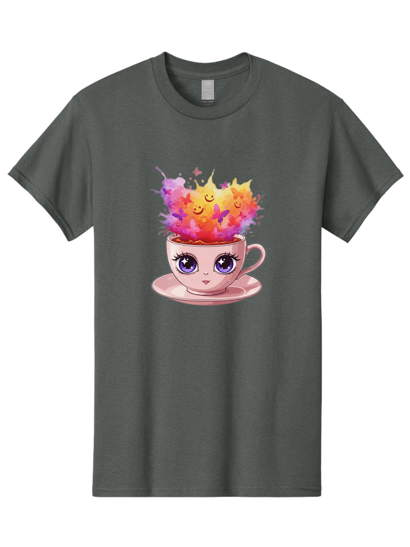 Kawaii-Coffee-Cup Men'S Graphic Tee, 100% Cotton, Comfortable Casual Summer Wear, Machine Washable, Vintage Camera, Old Camera, Antique Camera, Black Camera, Classic Photography, Photography Equipment, Nostalgic Device, Film Camera, Camera Art Baf158