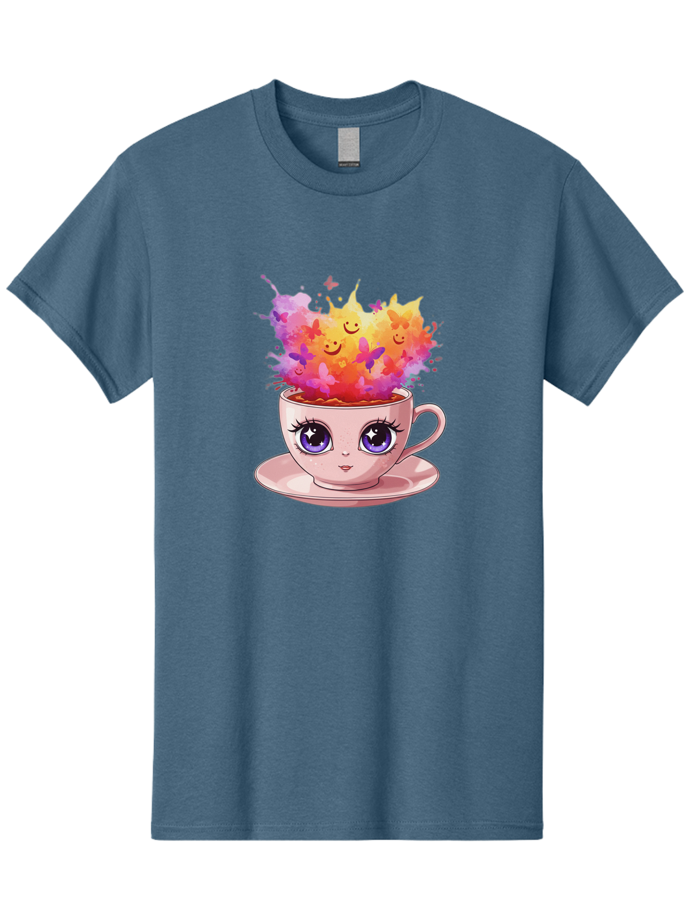 Kawaii-Coffee-Cup Men'S Graphic Tee, 100% Cotton, Comfortable Casual Summer Wear, Machine Washable, Vintage Camera, Old Camera, Antique Camera, Black Camera, Classic Photography, Photography Equipment, Nostalgic Device, Film Camera, Camera Art Baf158