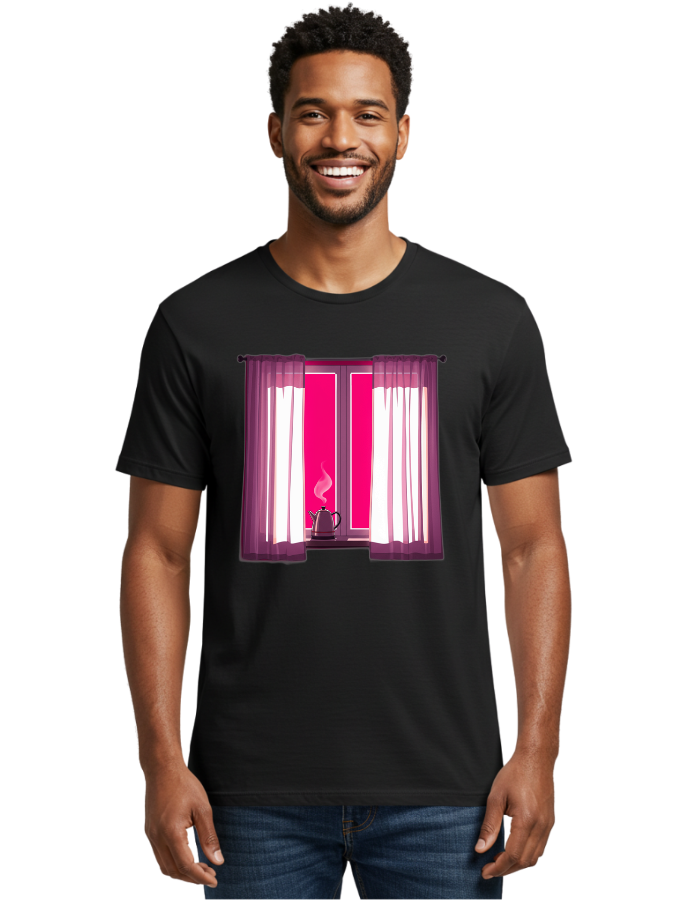 Kettle-On-Windowsill Men'S Graphic Tee, 100% Cotton, Comfortable Casual Summer Wear, Machine Washable, Vintage Camera, Old Camera, Antique Camera, Black Camera, Classic Photography, Photography Equipment, Nostalgic Device, Film Camera, Baf161