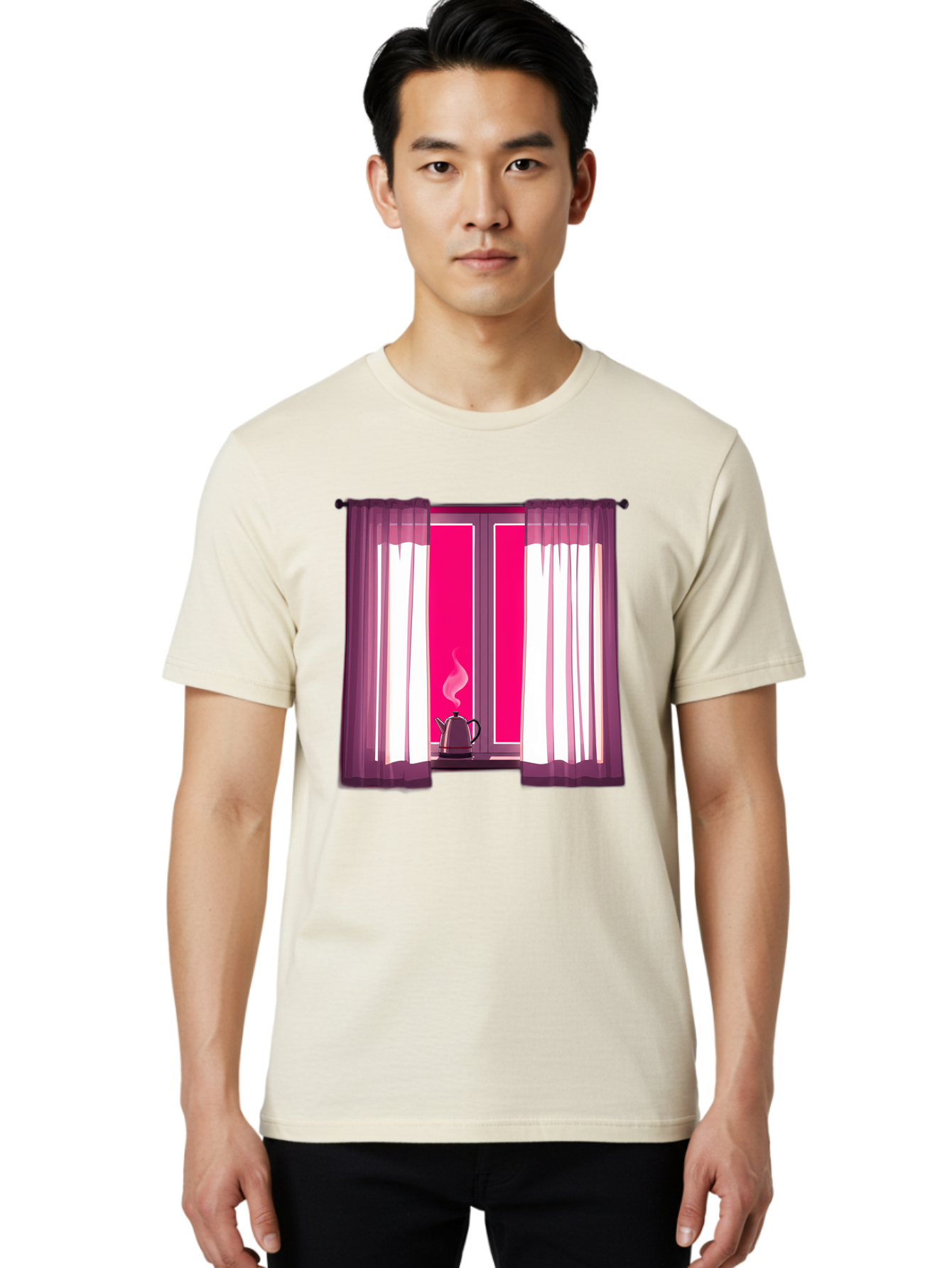Kettle-On-Windowsill Men'S Graphic Tee, 100% Cotton, Comfortable Casual Summer Wear, Machine Washable, Vintage Camera, Old Camera, Antique Camera, Black Camera, Classic Photography, Photography Equipment, Nostalgic Device, Film Camera, Baf161