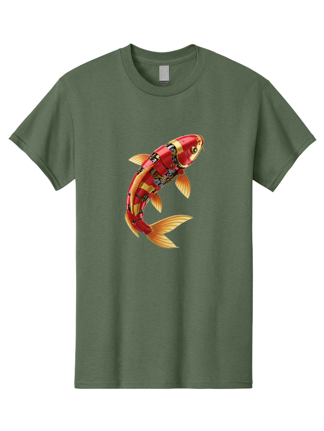 Koi-Fish-Robot-1 Men'S Graphic Tee, 100% Cotton, Comfortable Casual Summer Wear, Machine Washable, Vintage Camera, Old Camera, Antique Camera, Black Camera, Classic Photography, Photography Equipment, Nostalgic Device, Film Camera, Camera Art Baf171