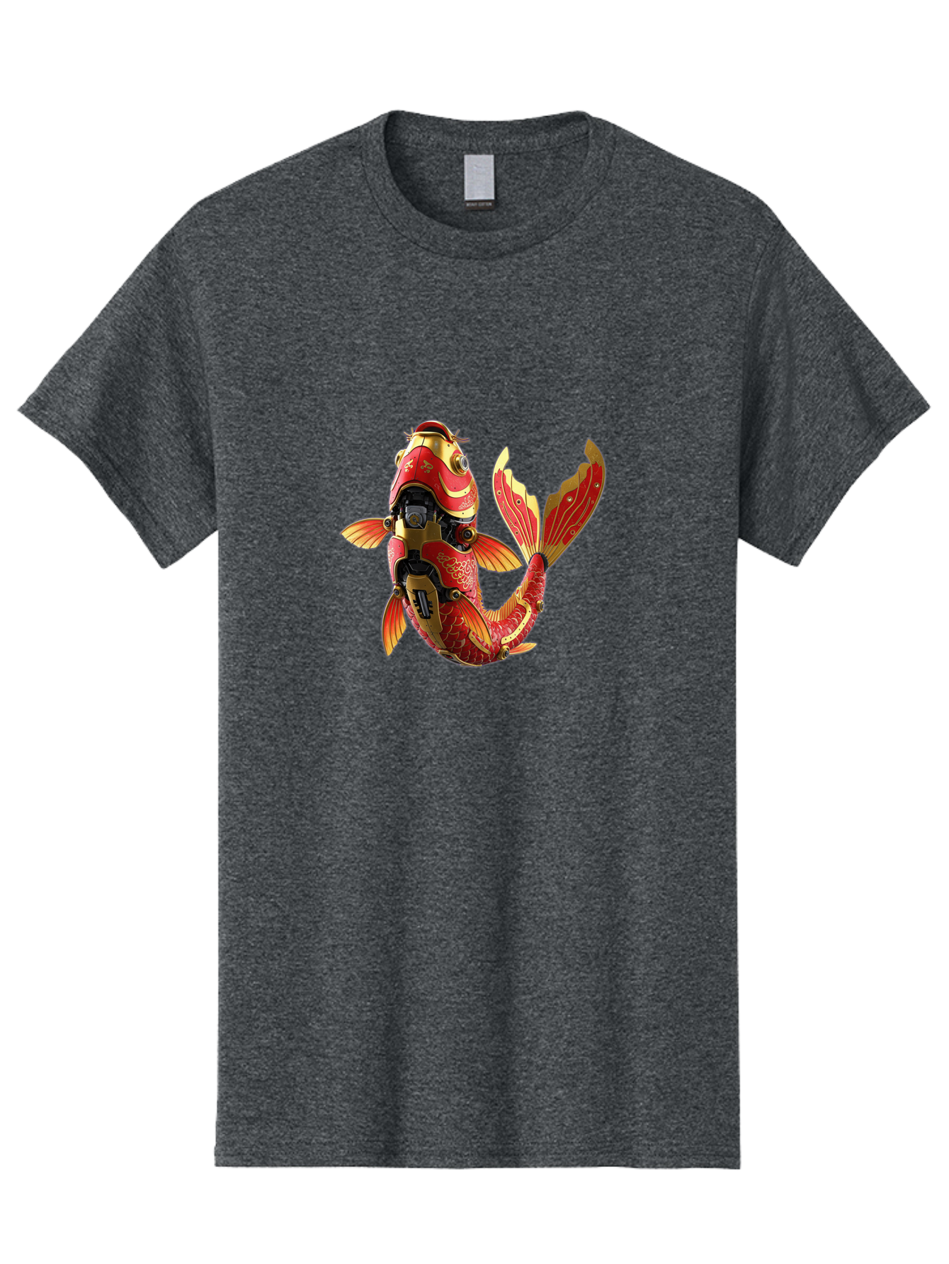 Koi-Fish-Robot-2 Men'S Graphic Tee, 100% Cotton, Comfortable Casual Summer Wear, Machine Washable, Vintage Camera, Old Camera, Antique Camera, Black Camera, Classic Photography, Photography Equipment, Nostalgic Device, Film Camera, Camera Art Baf172