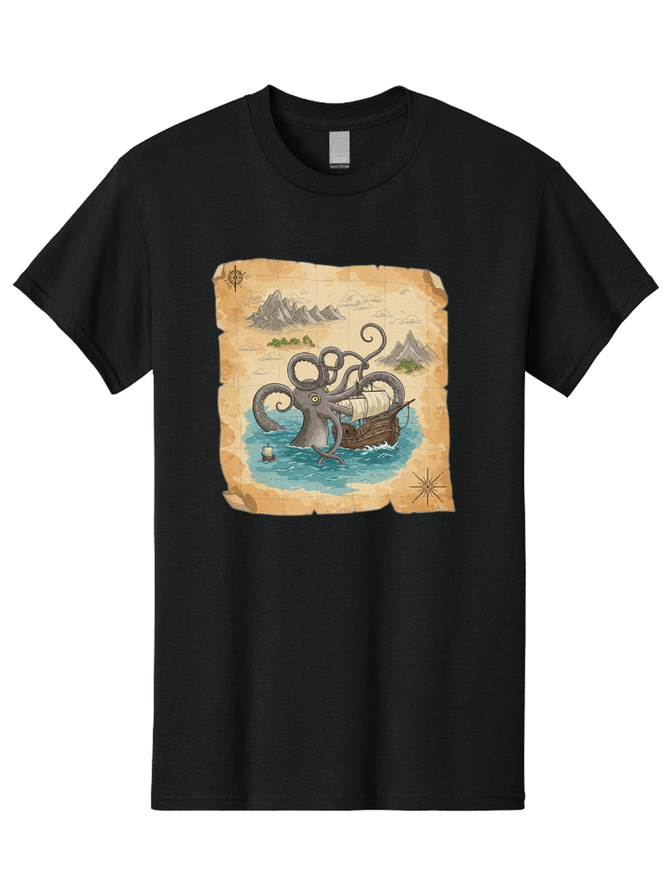 Kraken-Attack Men'S Graphic Tee, 100% Cotton, Comfortable Casual Summer Wear, Machine Washable, Vintage Camera, Old Camera, Antique Camera, Black Camera, Classic Photography, Photography Equipment, Nostalgic Device, Film Camera, Camera Art Baf175