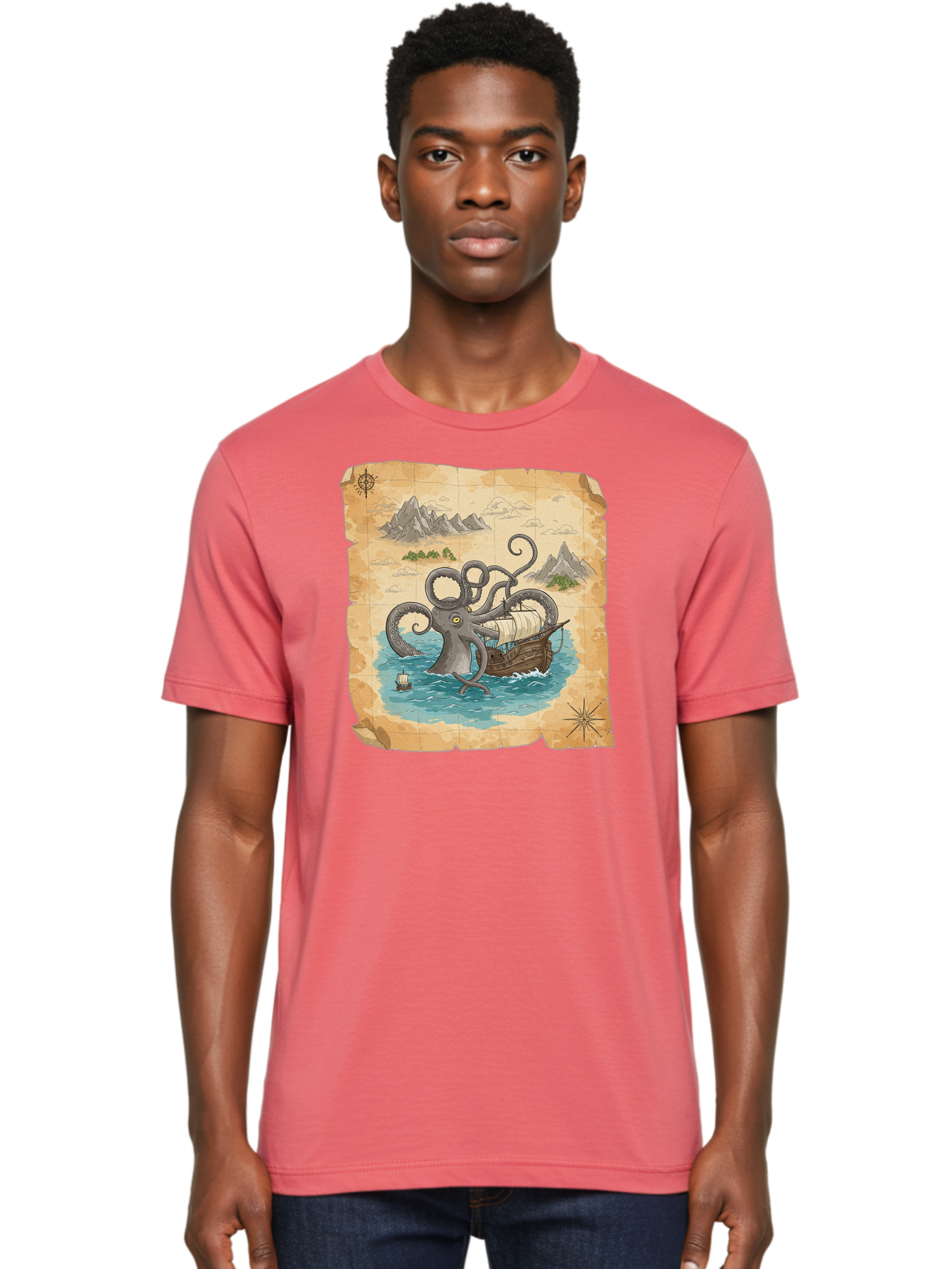 Kraken-Attack Men'S Graphic Tee, 100% Cotton, Comfortable Casual Summer Wear, Machine Washable, Vintage Camera, Old Camera, Antique Camera, Black Camera, Classic Photography, Photography Equipment, Nostalgic Device, Film Camera, Camera Art Baf175