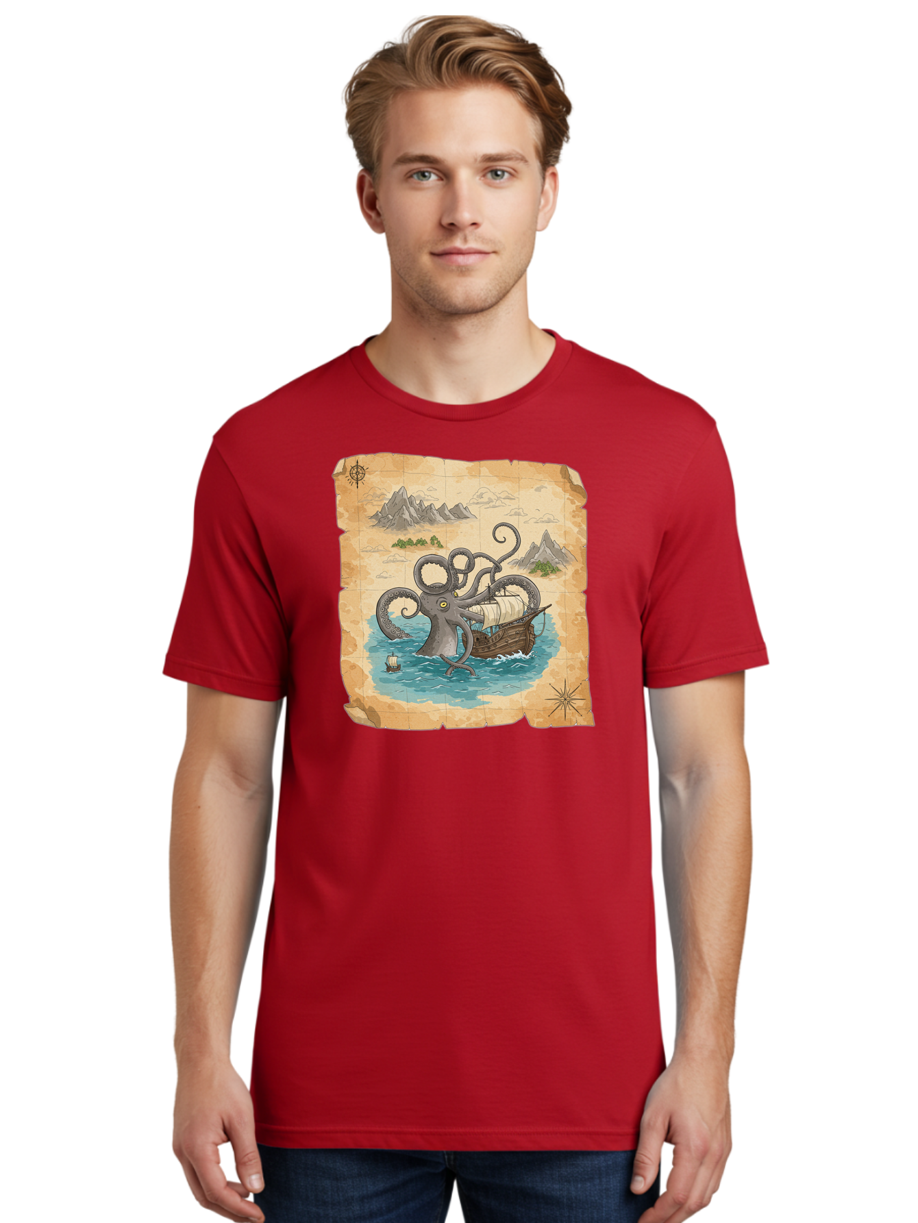 Kraken-Attack Men'S Graphic Tee, 100% Cotton, Comfortable Casual Summer Wear, Machine Washable, Vintage Camera, Old Camera, Antique Camera, Black Camera, Classic Photography, Photography Equipment, Nostalgic Device, Film Camera, Camera Art Baf175