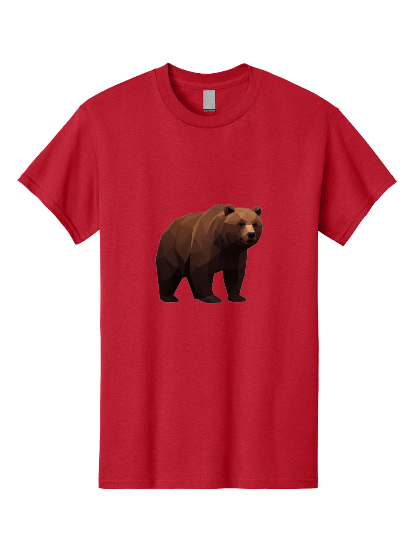 Low-Poly-Bear-4 Men'S Graphic Tee, 100% Cotton, Comfortable Casual Summer Wear, Machine Washable, Vintage Camera, Old Camera, Antique Camera, Black Camera, Classic Photography, Photography Equipment, Nostalgic Device, Film Camera, Camera Art Baf187