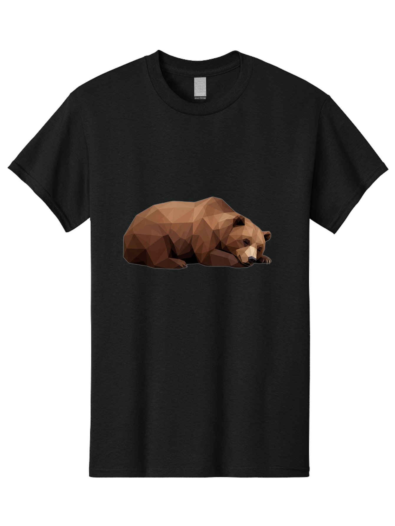 Low-Poly-Bear-6 Men'S Graphic Tee, 100% Cotton, Comfortable Casual Summer Wear, Machine Washable, Vintage Camera, Old Camera, Antique Camera, Black Camera, Classic Photography, Photography Equipment, Nostalgic Device, Film Camera, Camera Art Baf189