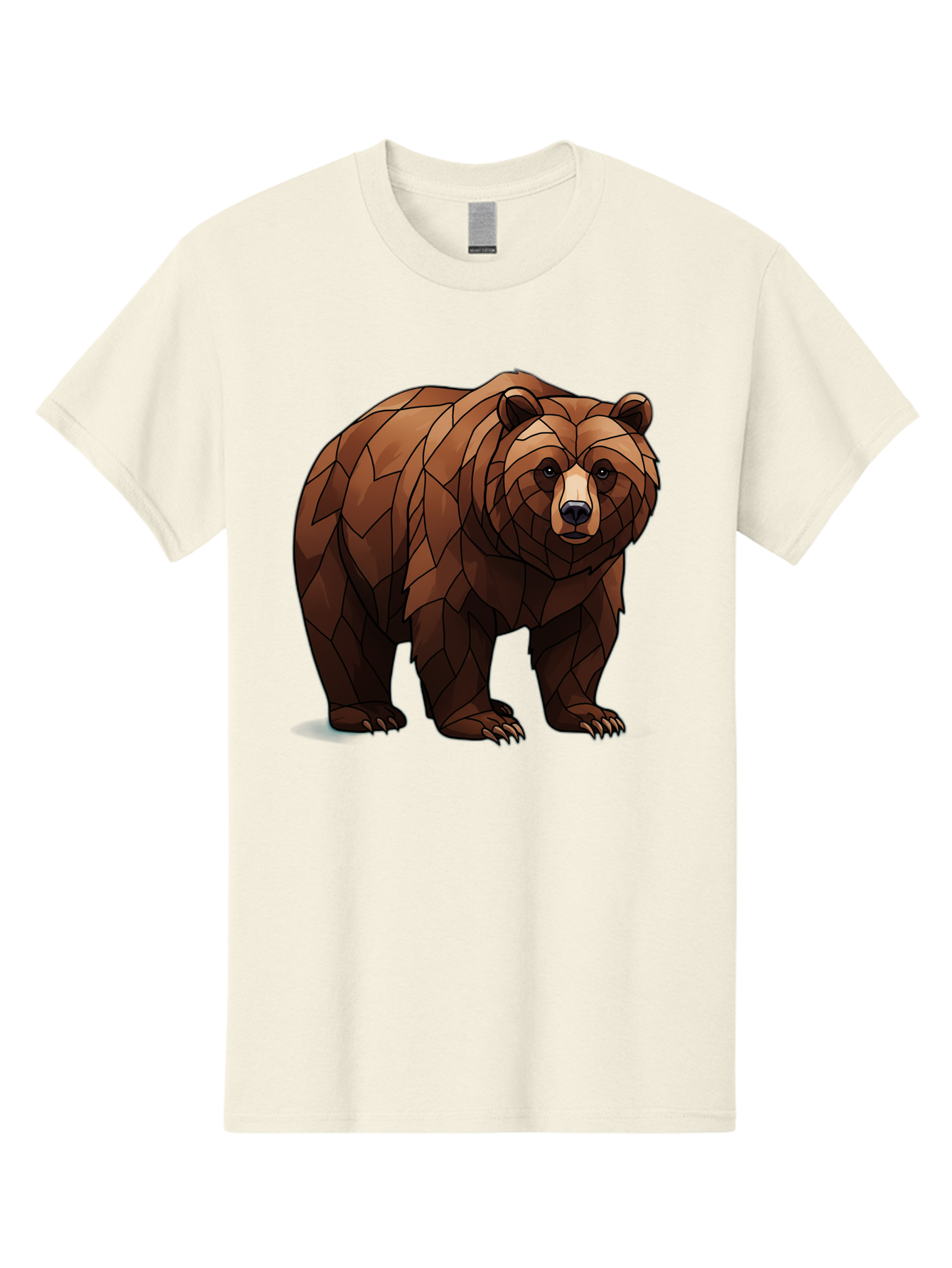 Low-Poly-Bear-7 Men'S Graphic Tee, 100% Cotton, Comfortable Casual Summer Wear, Machine Washable, Vintage Camera, Old Camera, Antique Camera, Black Camera, Classic Photography, Photography Equipment, Nostalgic Device, Film Camera, Camera Art Baf190