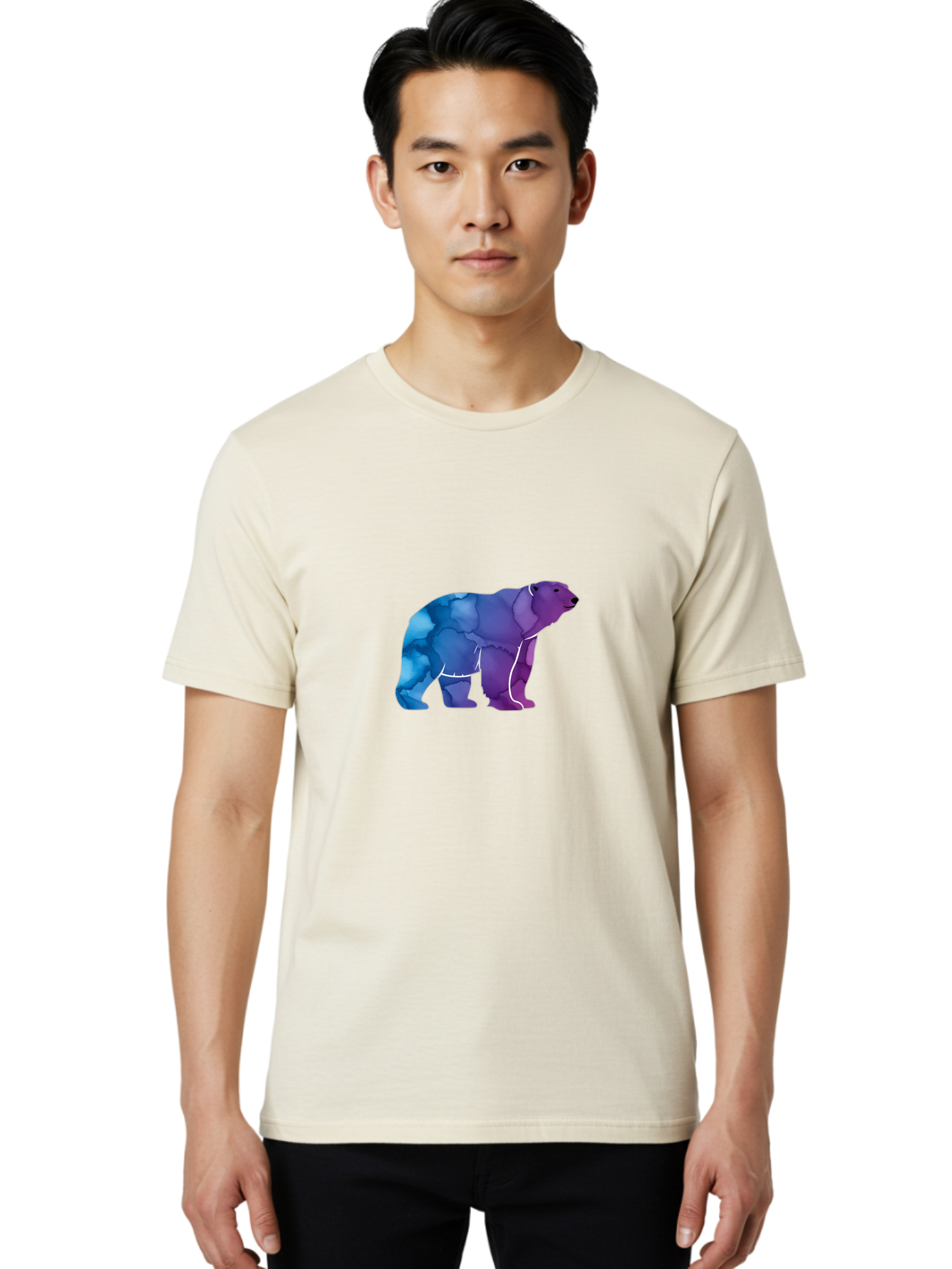 Low-Poly-Bear Men'S Graphic Tee, 100% Cotton, Comfortable Casual Summer Wear, Machine Washable, Vintage Camera, Old Camera, Antique Camera, Black Camera, Classic Photography, Photography Equipment, Nostalgic Device, Film Camera, Camera Art Baf192
