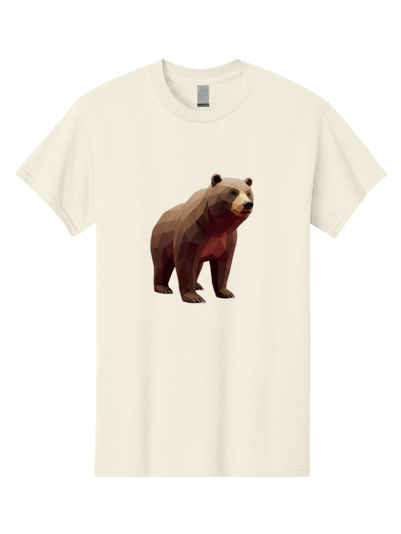 Low-Poly-Brown-Bear-1 Men'S Graphic Tee, 100% Cotton, Comfortable Casual Summer Wear, Machine Washable, Vintage Camera, Old Camera, Antique Camera, Black Camera, Classic Photography, Photography Equipment, Nostalgic Device, Film Camera, Baf193