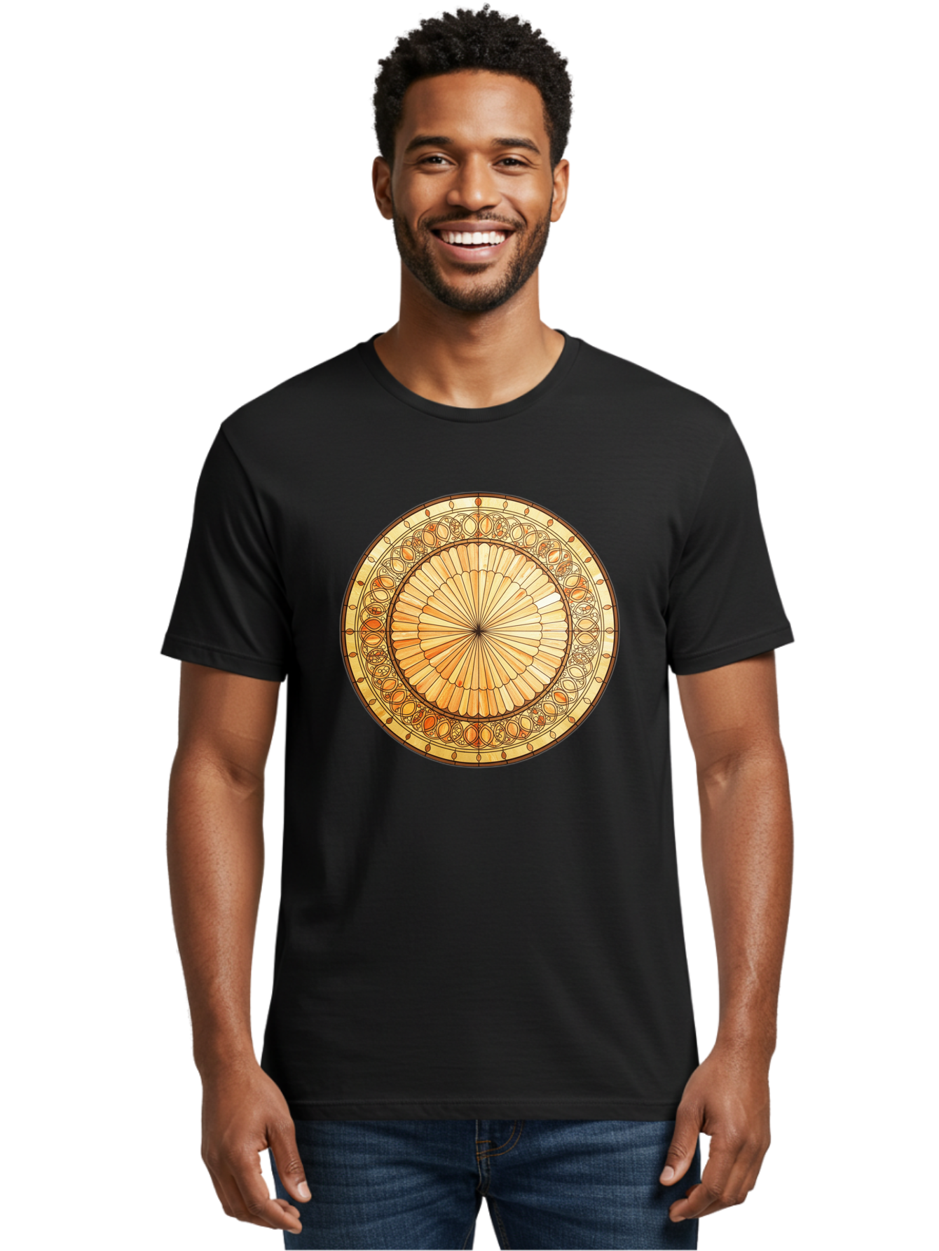 Mandala-Design Men'S Graphic Tee, 100% Cotton, Comfortable Casual Summer Wear, Machine Washable, Vintage Camera, Old Camera, Antique Camera, Black Camera, Classic Photography, Photography Equipment, Nostalgic Device, Film Camera, Camera Art Baf200