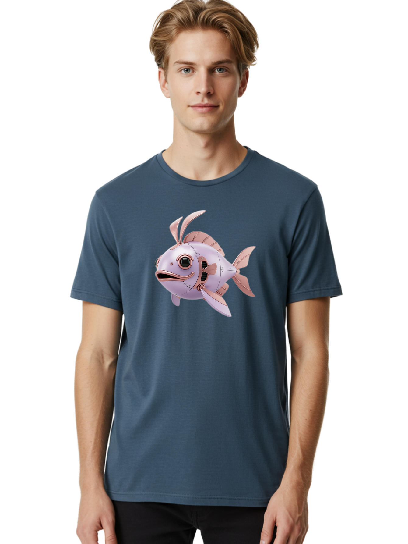Mechanical-Fish Men'S Graphic Tee, 100% Cotton, Comfortable Casual Summer Wear, Machine Washable, Vintage Camera, Old Camera, Antique Camera, Black Camera, Classic Photography, Photography Equipment, Nostalgic Device, Film Camera, Camera Art Baf205