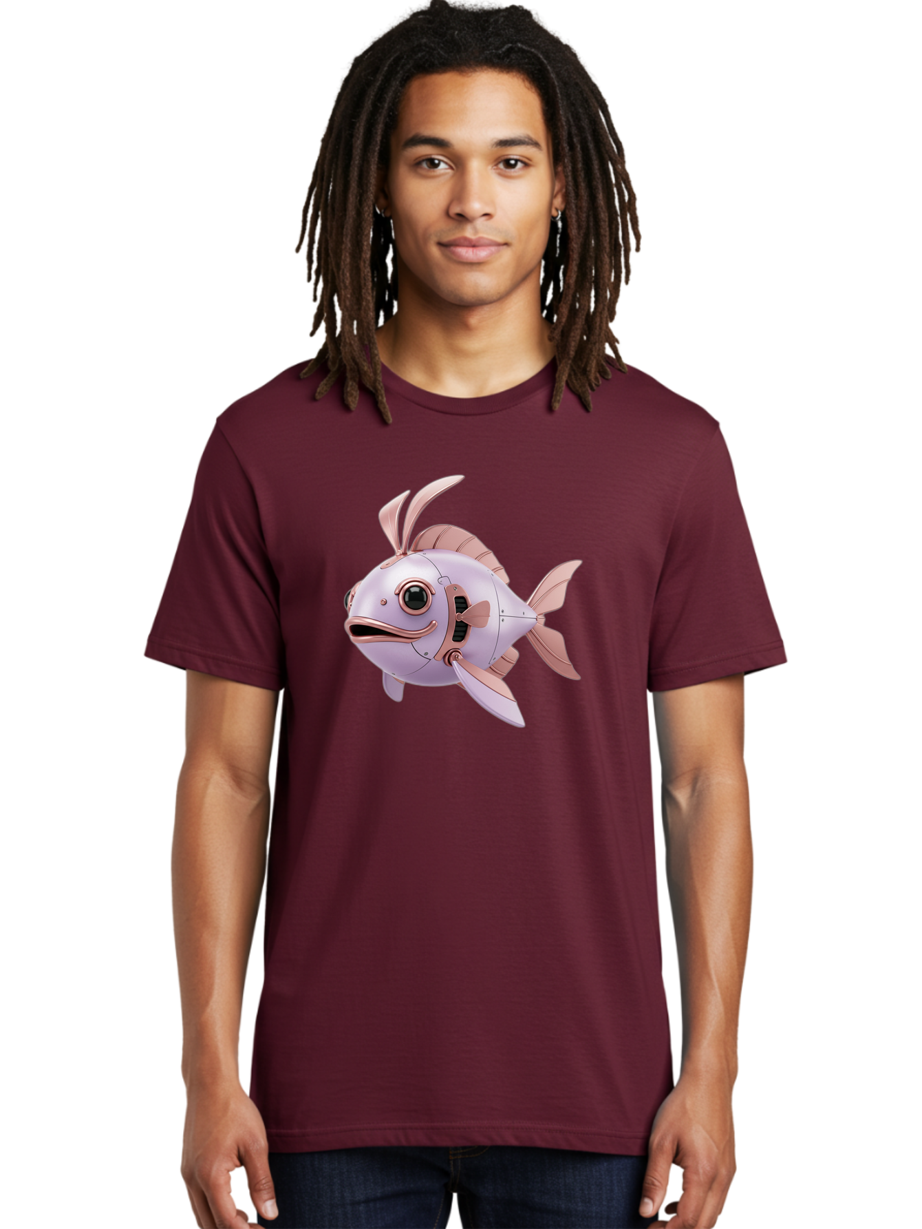 Mechanical-Fish Men'S Graphic Tee, 100% Cotton, Comfortable Casual Summer Wear, Machine Washable, Vintage Camera, Old Camera, Antique Camera, Black Camera, Classic Photography, Photography Equipment, Nostalgic Device, Film Camera, Camera Art Baf205