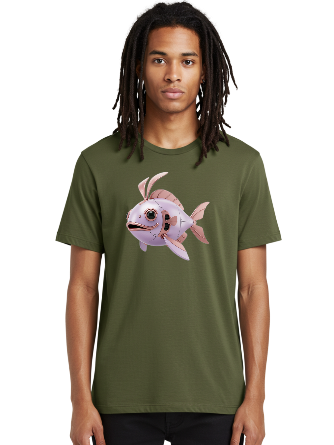 Mechanical-Fish Men'S Graphic Tee, 100% Cotton, Comfortable Casual Summer Wear, Machine Washable, Vintage Camera, Old Camera, Antique Camera, Black Camera, Classic Photography, Photography Equipment, Nostalgic Device, Film Camera, Camera Art Baf205