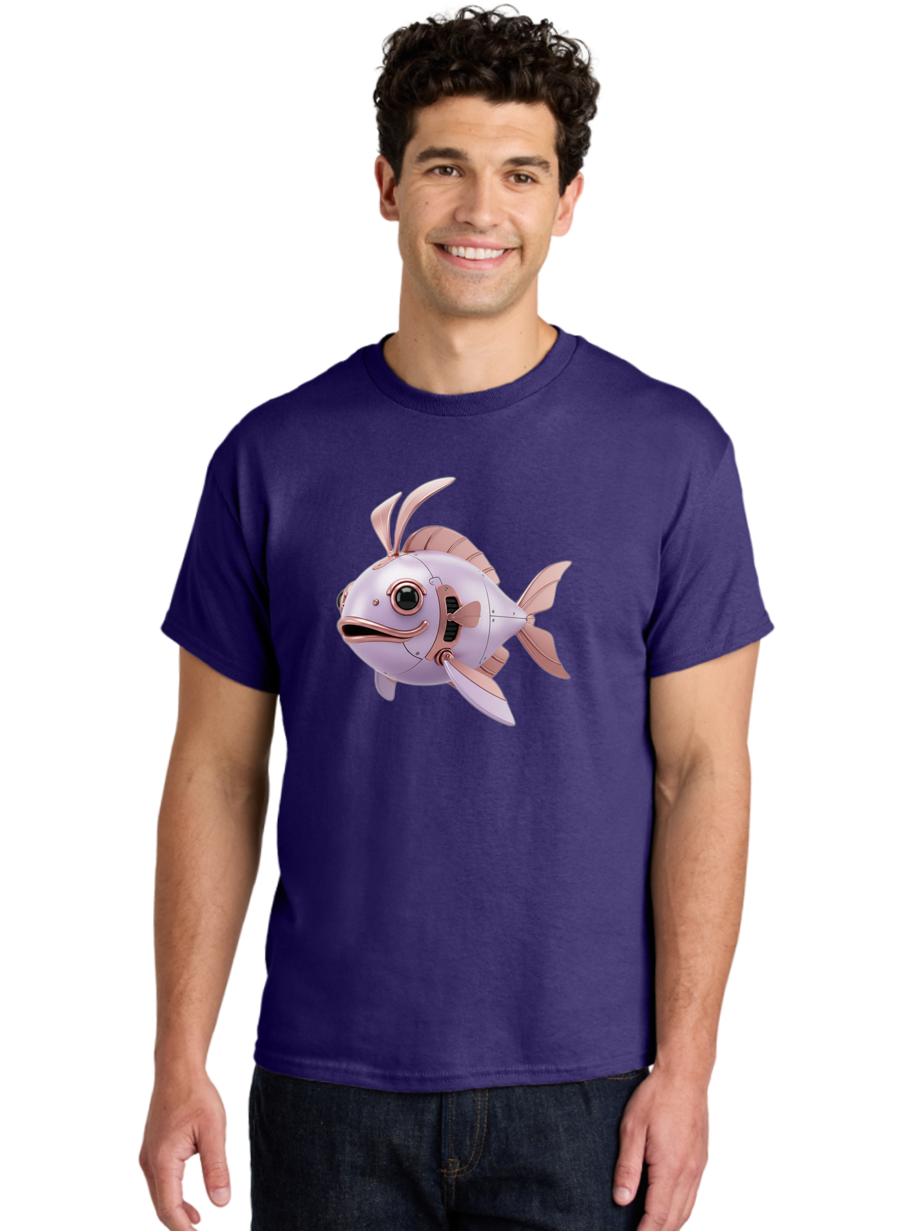 Mechanical-Fish Men'S Graphic Tee, 100% Cotton, Comfortable Casual Summer Wear, Machine Washable, Vintage Camera, Old Camera, Antique Camera, Black Camera, Classic Photography, Photography Equipment, Nostalgic Device, Film Camera, Camera Art Baf205