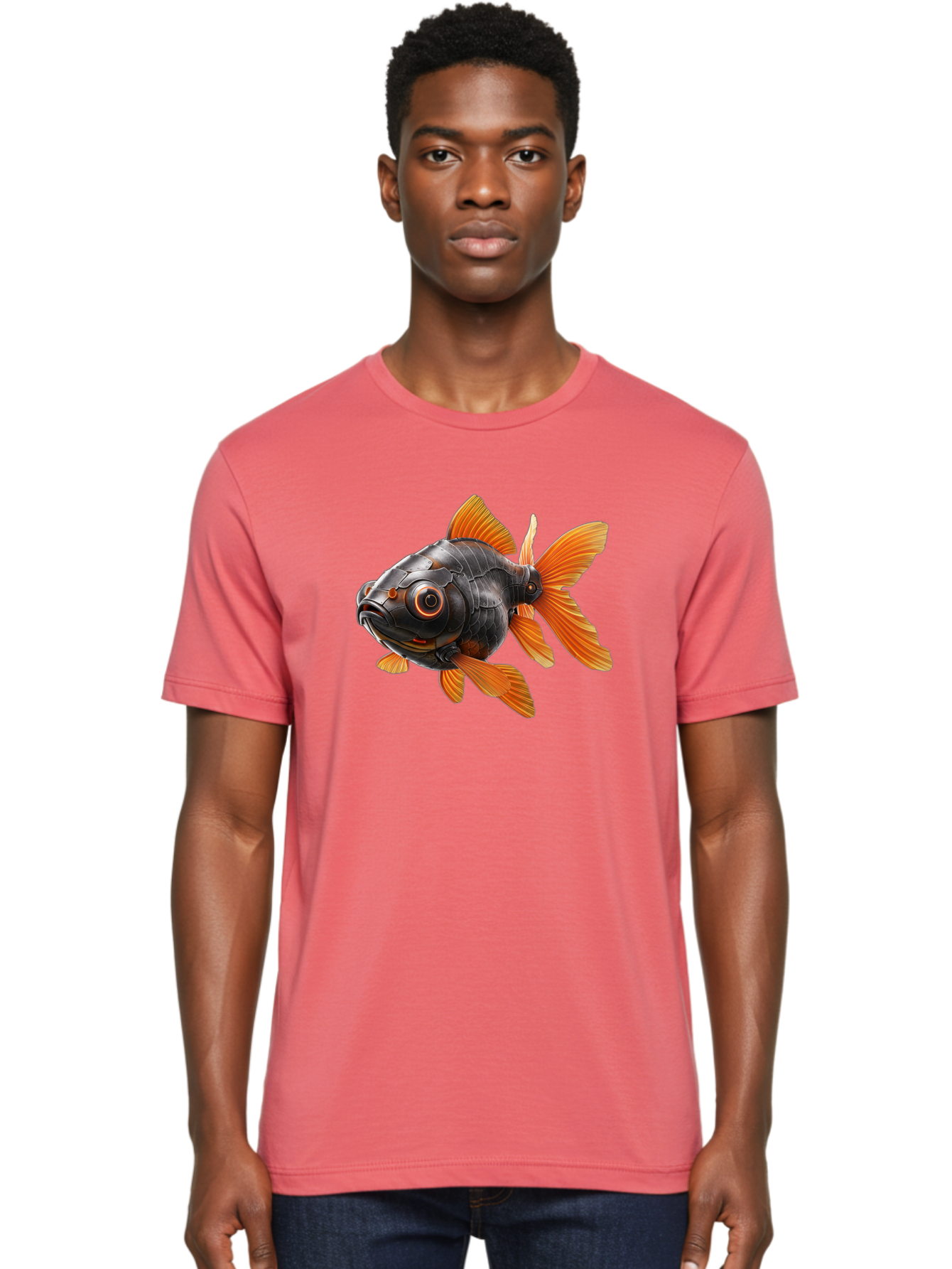 Mechanical-Goldfish Men'S Graphic Tee, 100% Cotton, Comfortable Casual Summer Wear, Machine Washable, Vintage Camera, Old Camera, Antique Camera, Black Camera, Classic Photography, Photography Equipment, Nostalgic Device, Film Camera, Baf206