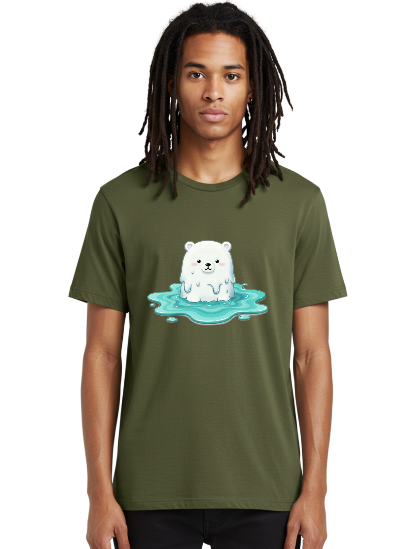 Melting-Polar-Bear Men'S Graphic Tee, 100% Cotton, Comfortable Casual Summer Wear, Machine Washable, Vintage Camera, Old Camera, Antique Camera, Black Camera, Classic Photography, Photography Equipment, Nostalgic Device, Film Camera, Baf211