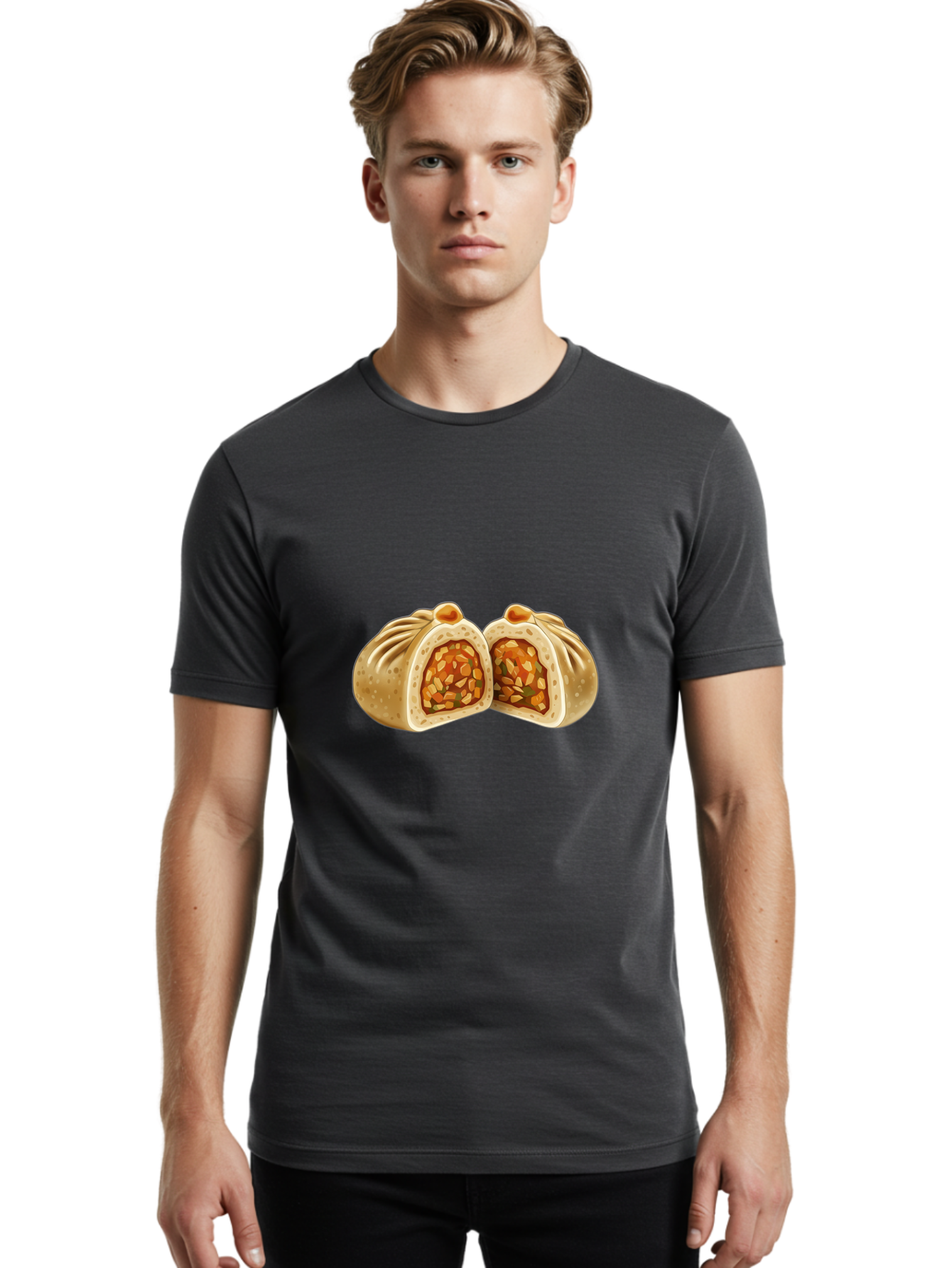 Momo-Dumplings-1 Men'S Graphic Tee, 100% Cotton, Comfortable Casual Summer Wear, Machine Washable, Vintage Camera, Old Camera, Antique Camera, Black Camera, Classic Photography, Photography Equipment, Nostalgic Device, Film Camera, Camera Art Baf218