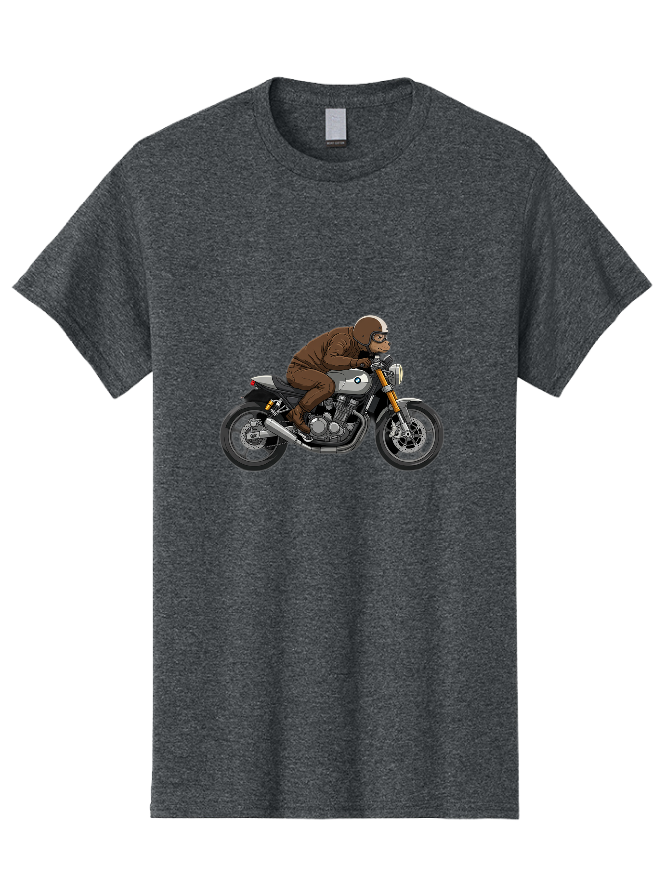 Monkey-On-Bmw-Motorcycle Men'S Graphic Tee, 100% Cotton, Comfortable Casual Summer Wear, Machine Washable, Vintage Camera, Old Camera, Antique Camera, Black Camera, Classic Photography, Photography Equipment, Nostalgic Device, Film Camera, Baf231