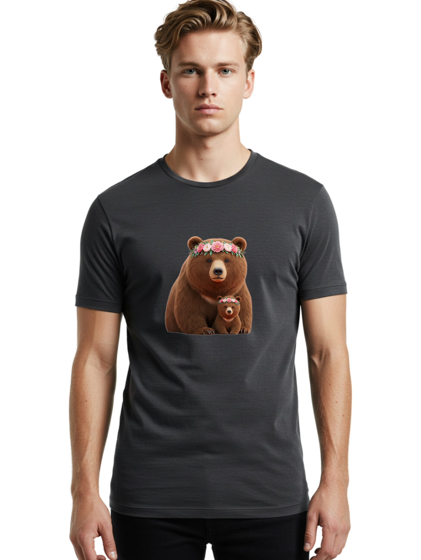 Mother-Bear-Cub Men'S Graphic Tee, 100% Cotton, Comfortable Casual Summer Wear, Machine Washable, Vintage Camera, Old Camera, Antique Camera, Black Camera, Classic Photography, Photography Equipment, Nostalgic Device, Film Camera, Camera Art Baf233